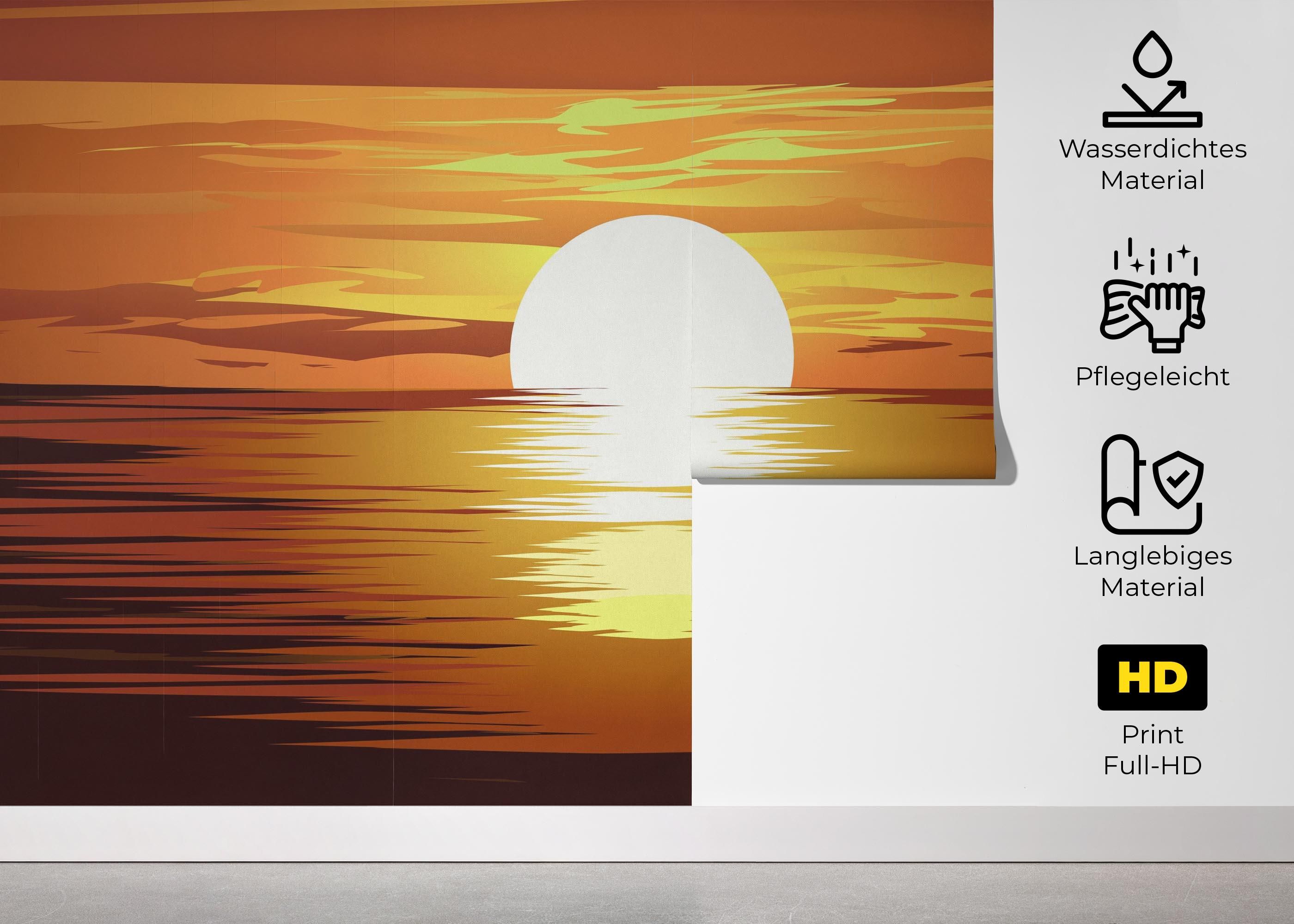 Brown Sunset Ocean mockup 5