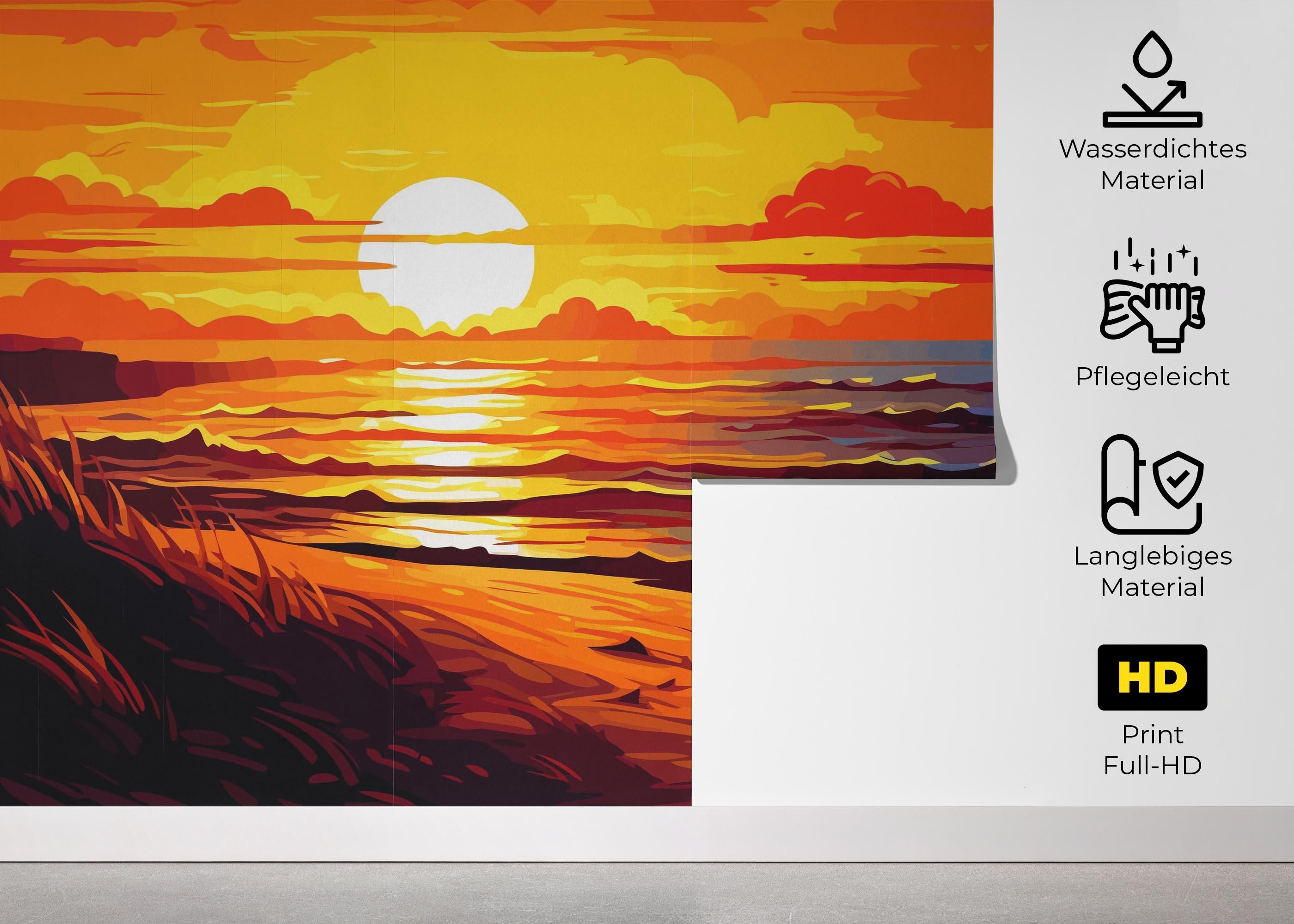 Nice Sunset Cartoon mockup 5