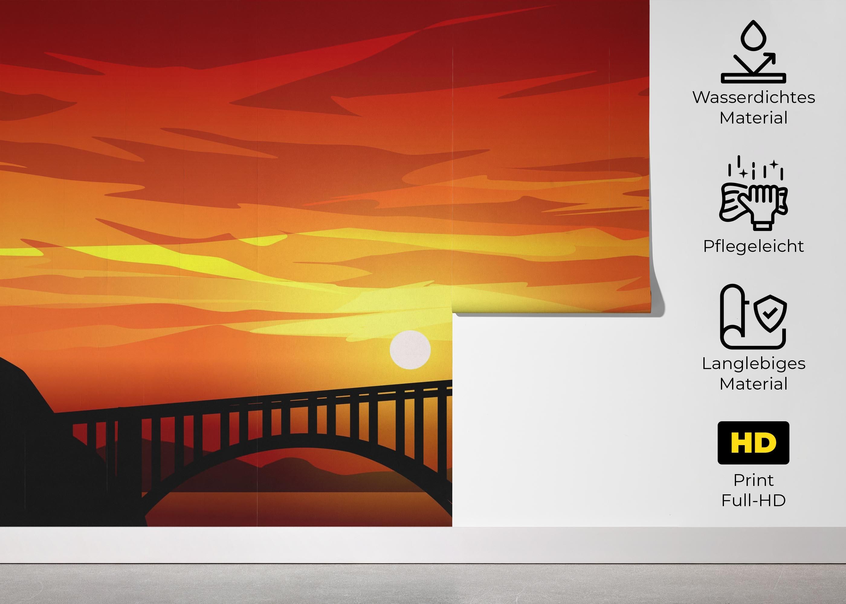 Red Sunset Bridge mockup 5