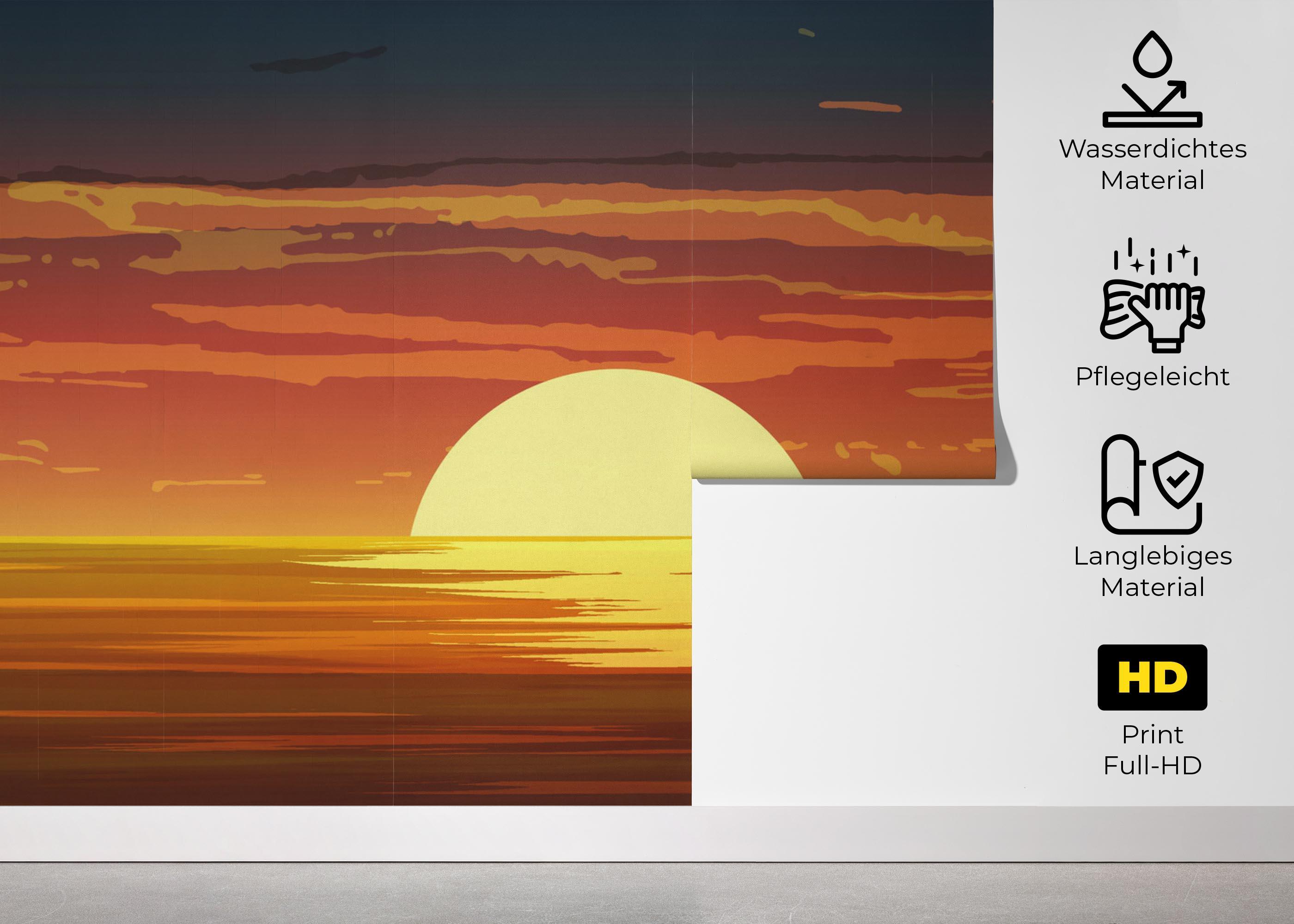 Fototapete Sunset Color Mix mockup 5