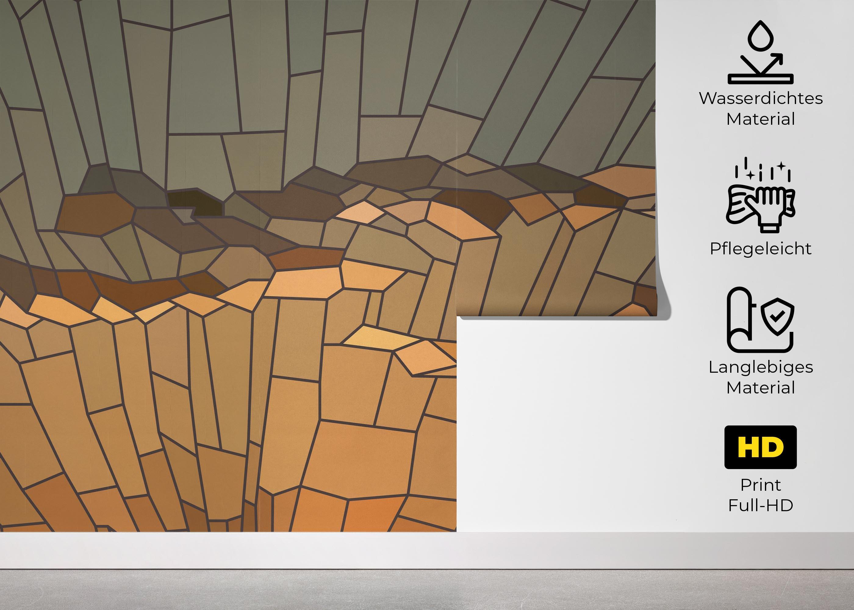 Fototapete Sunset Glass Art mockup 5