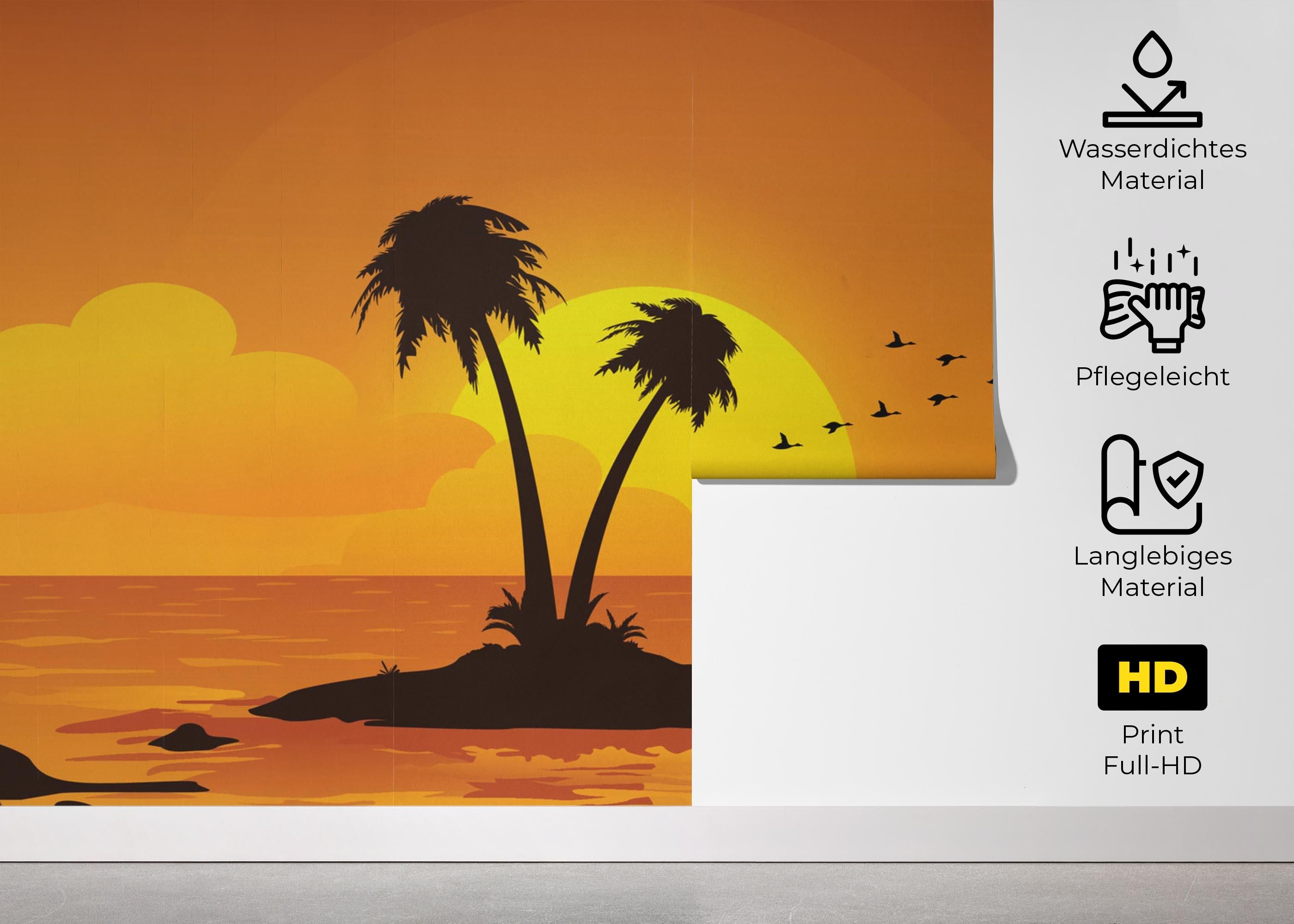 Yellow Sunset Palm mockup 5