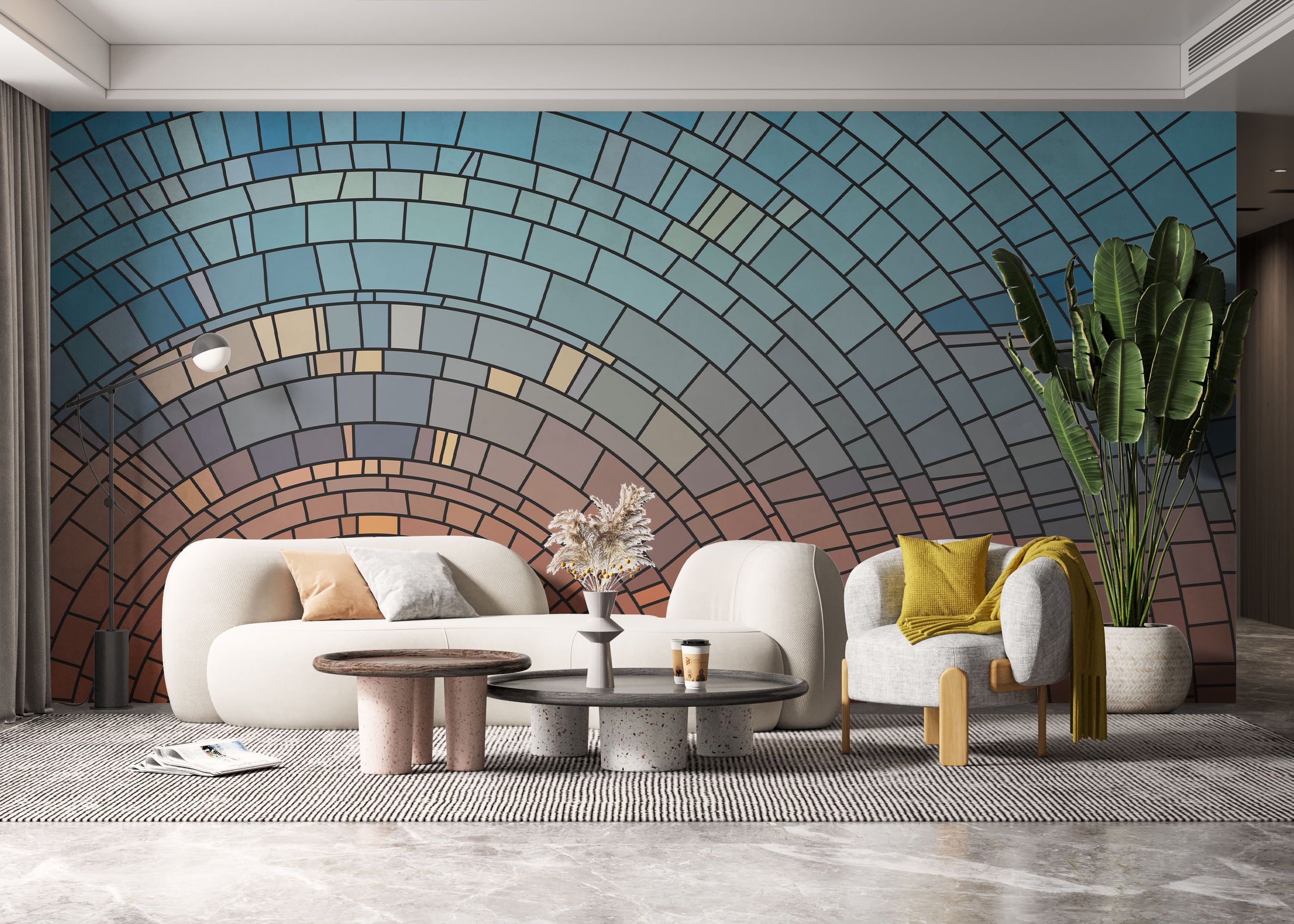 Circle Glass Sunset mockup 6