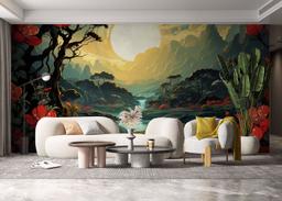 Red Flower Sunset mockup 6