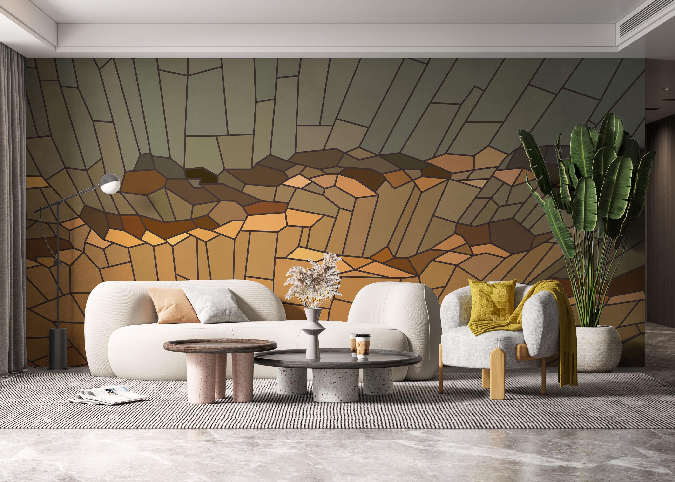 Fototapete Sunset Glass Art mockup 6