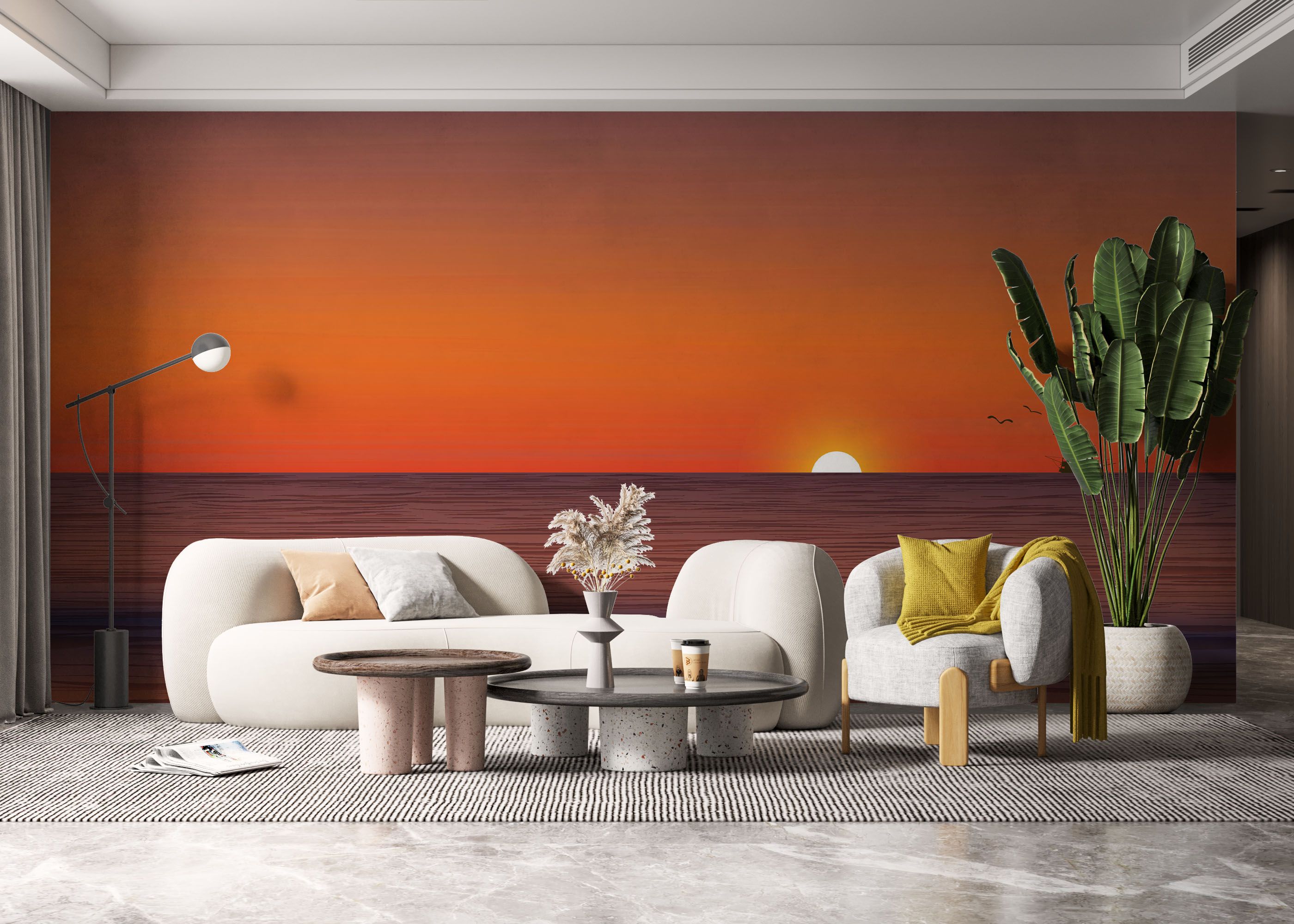 Sunset Green Boat mockup 6