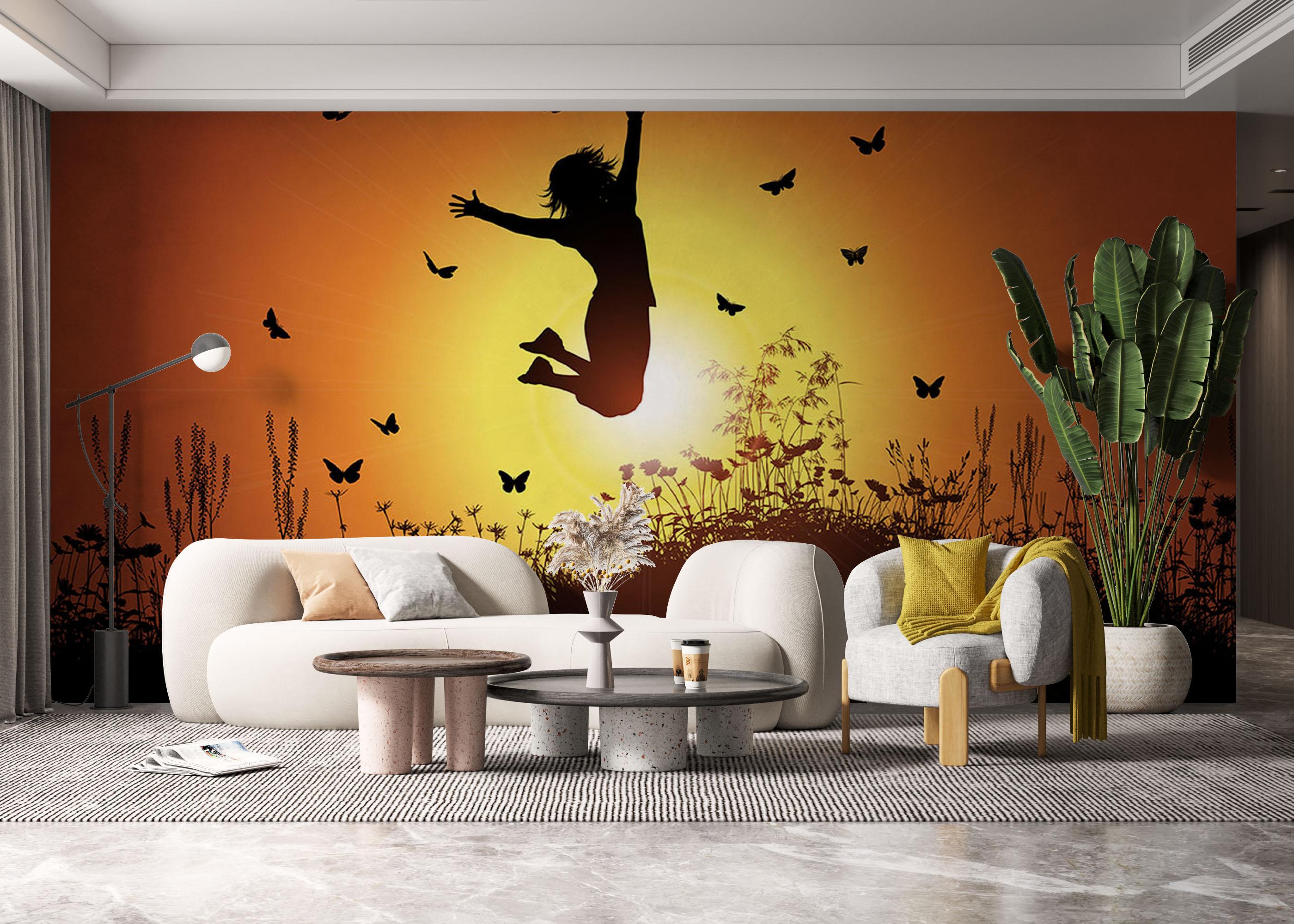 Fototapete Sunset Jump mockup 6