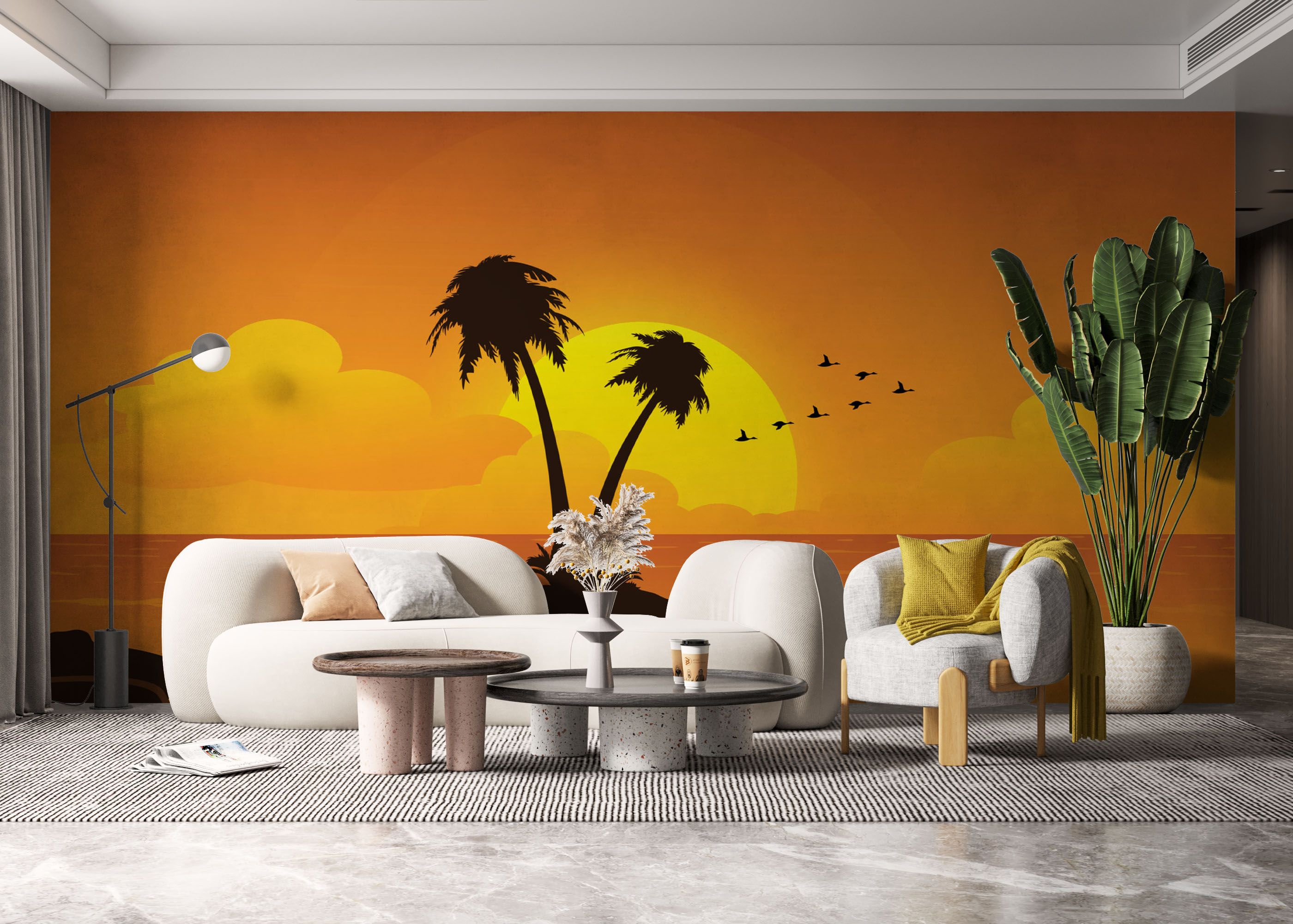 Yellow Sunset Palm mockup 6