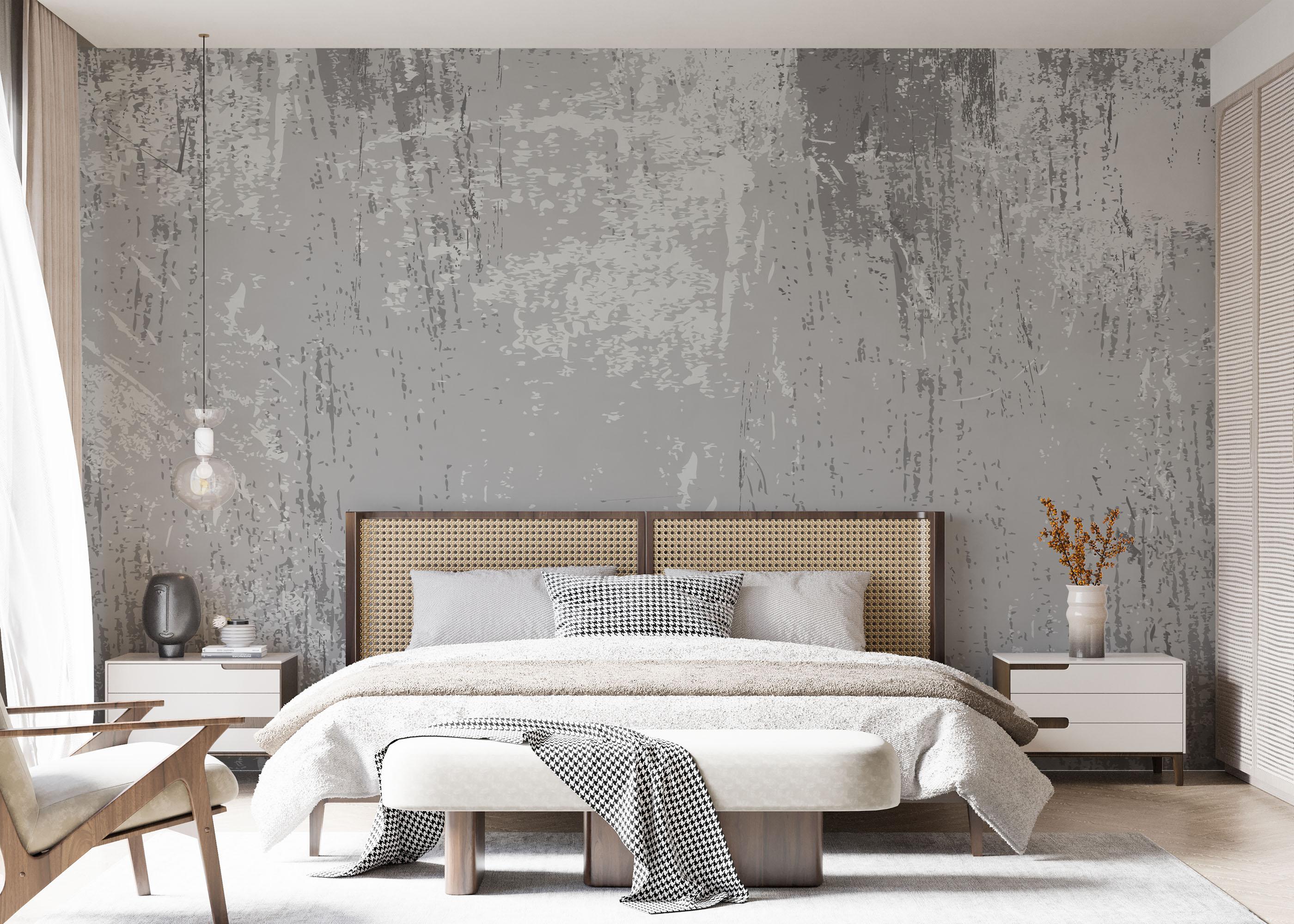 Fototapete Grey Lines Concrete mockup 7