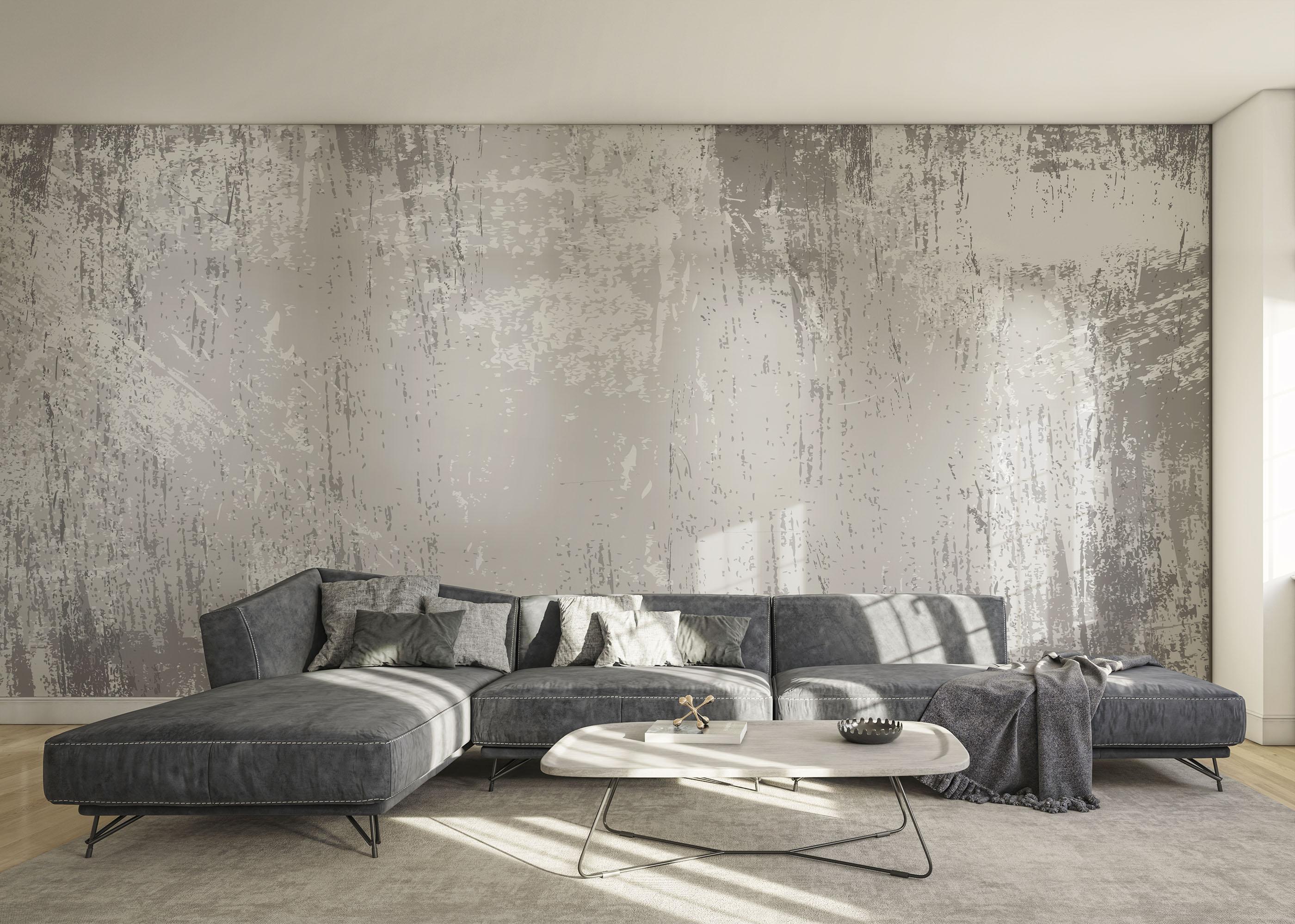 Fototapete Grey Lines Concrete mockup 0