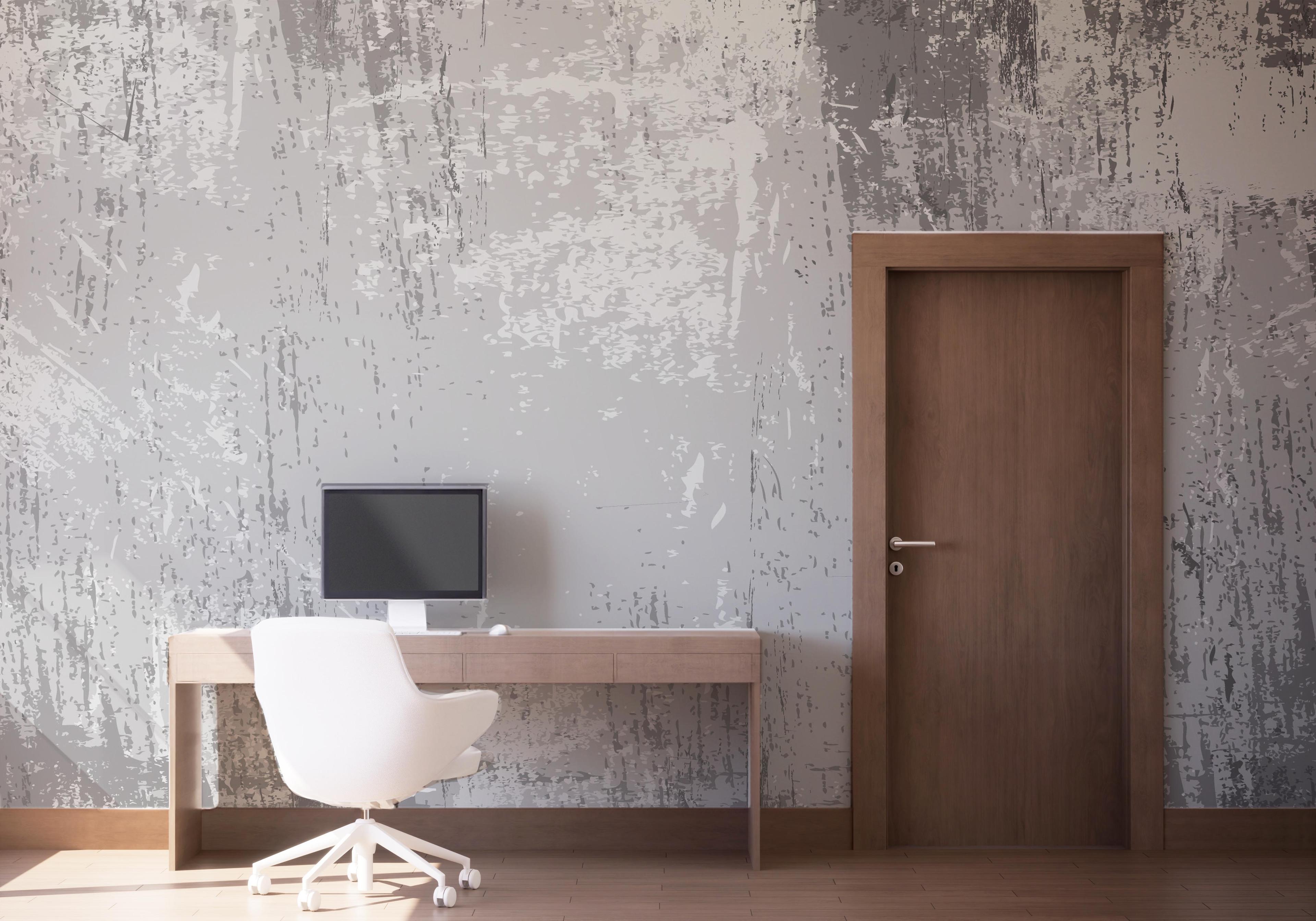 Fototapete Grey Lines Concrete mockup 1