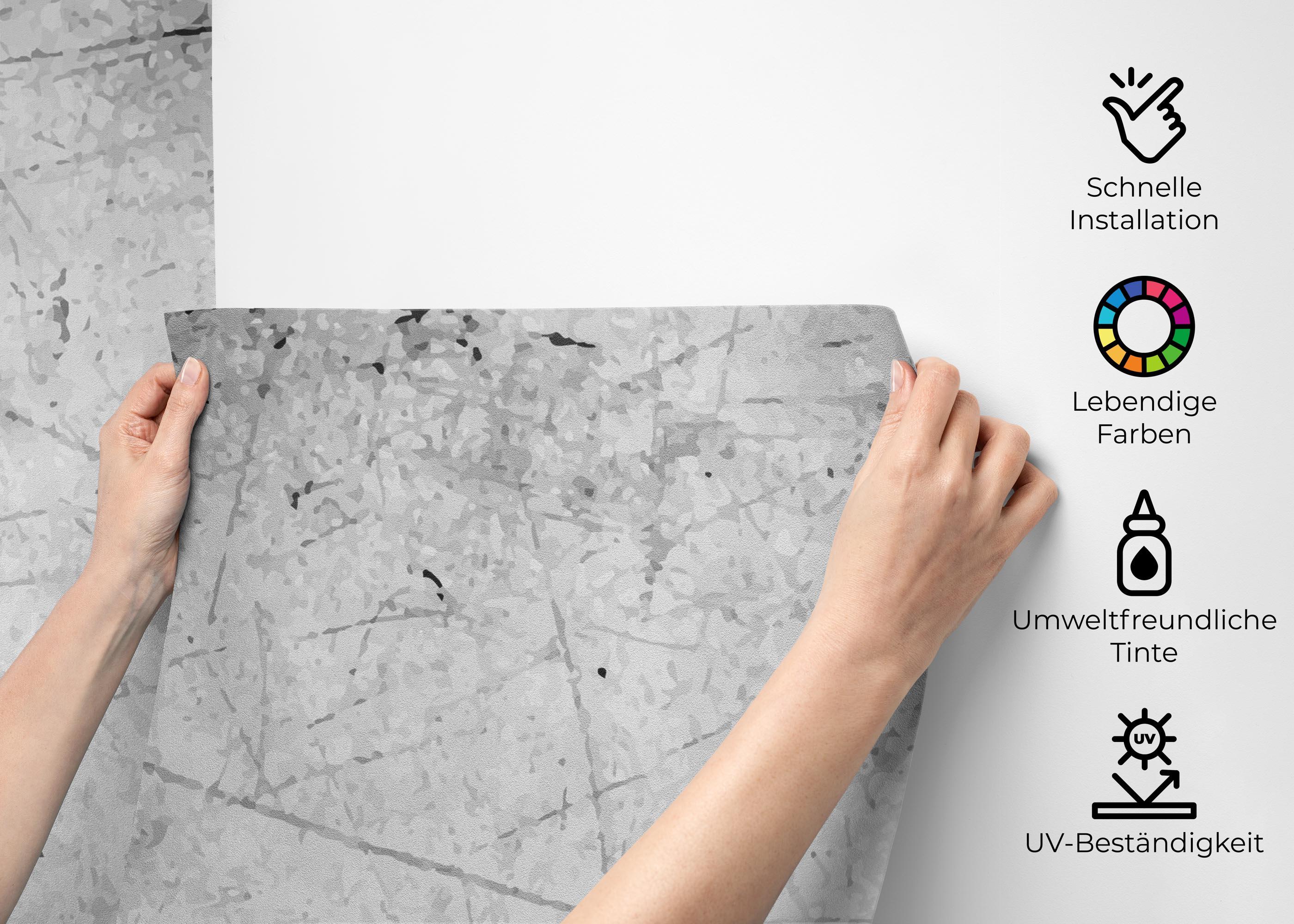 Fototapete Black Paint Concrete mockup 2