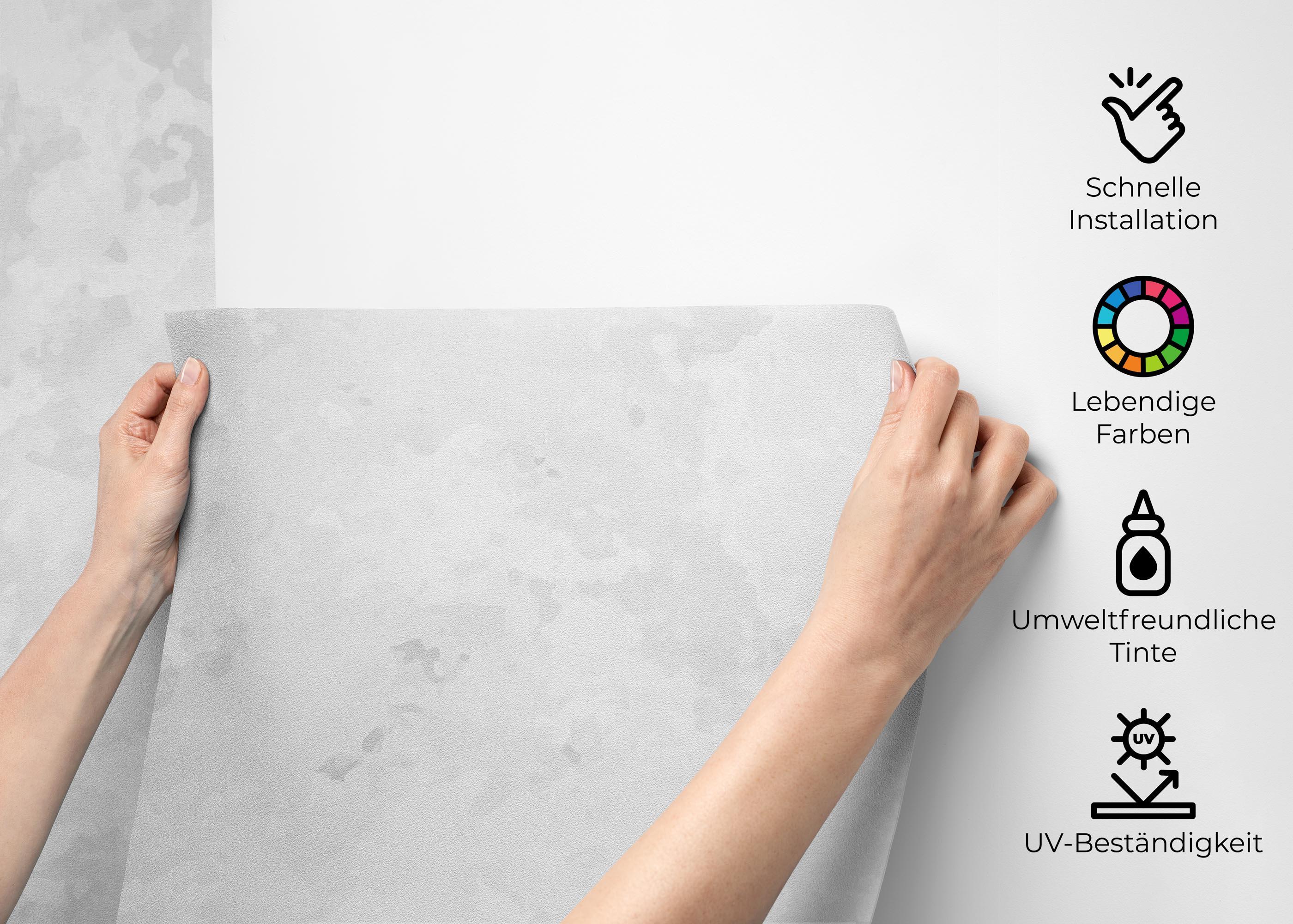 Fototapete Concrete Light Grey mockup 2