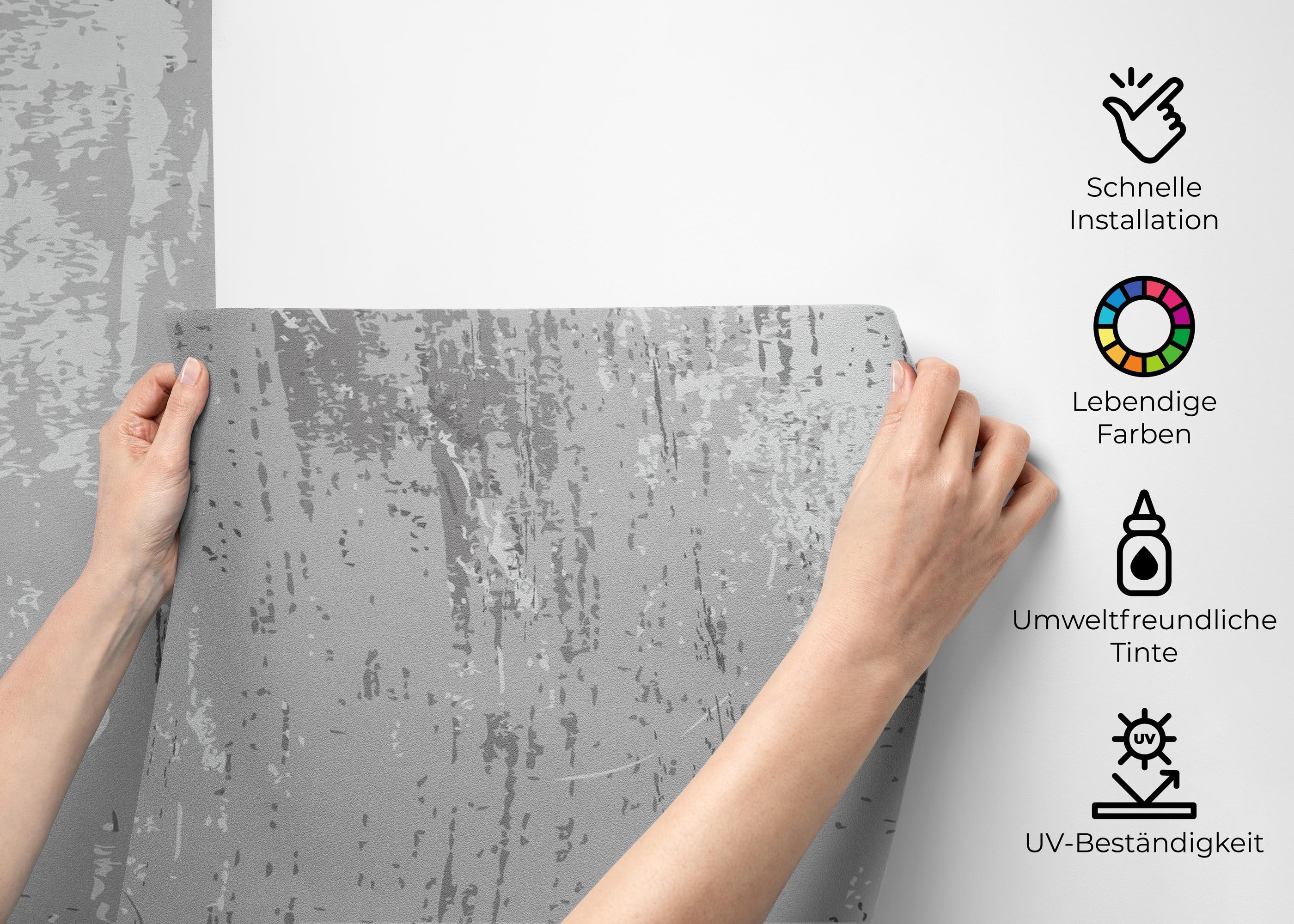 Fototapete Grey Lines Concrete mockup 2