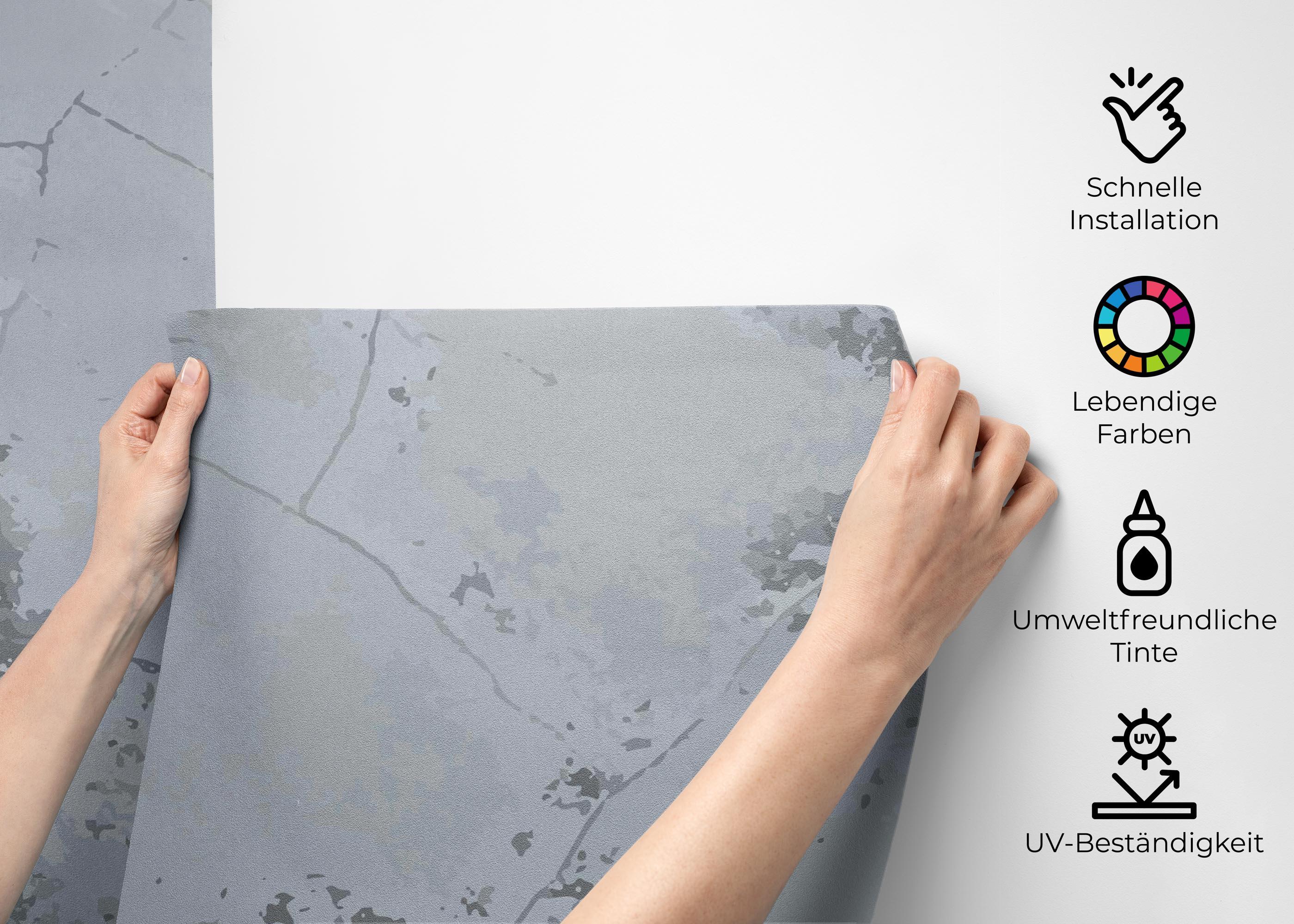 Fototapete Purple Light Concrete mockup 2