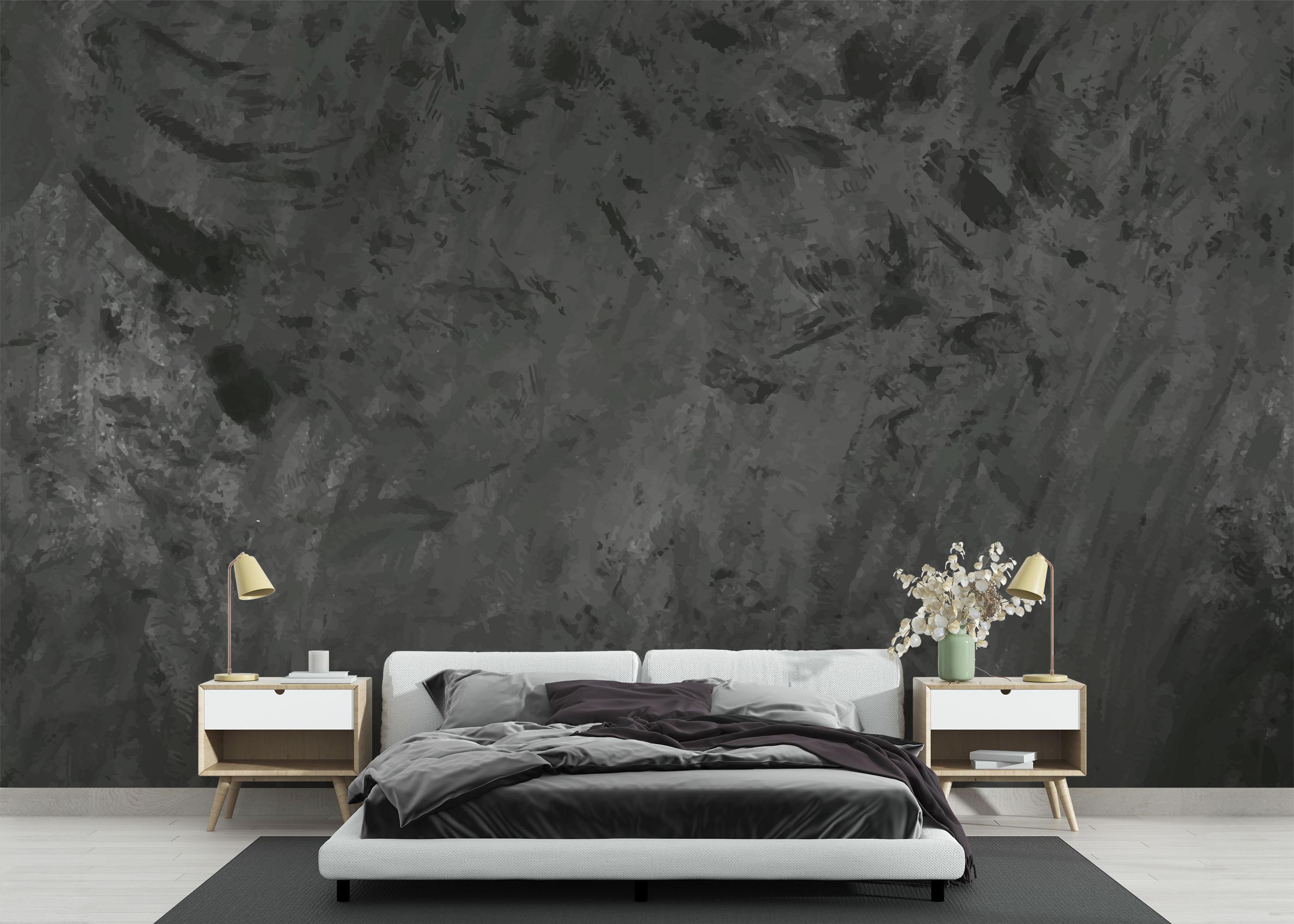 Fototapete Concrete Dark Grey mockup 3