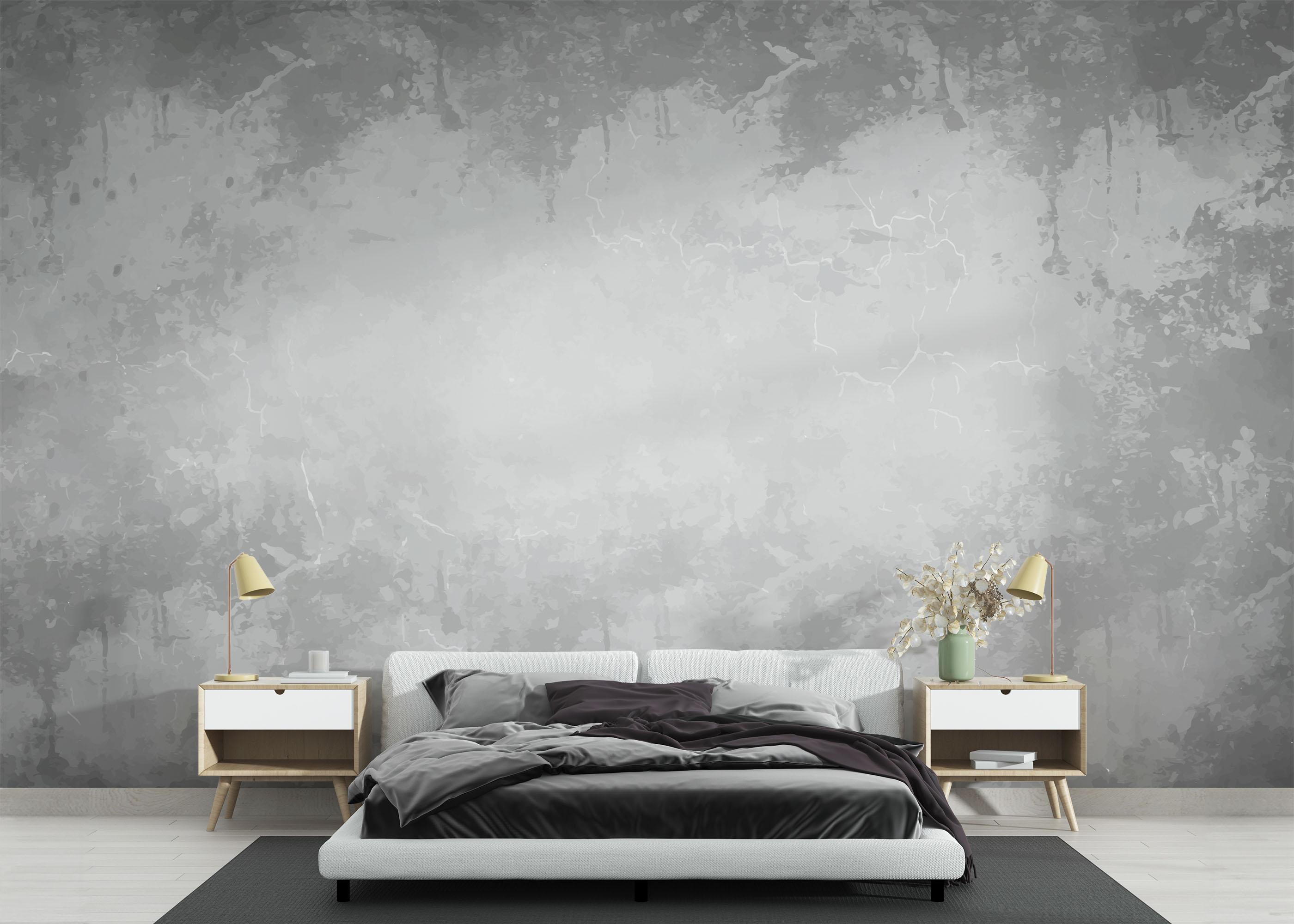 Fototapete Concrete Light Wall mockup 3
