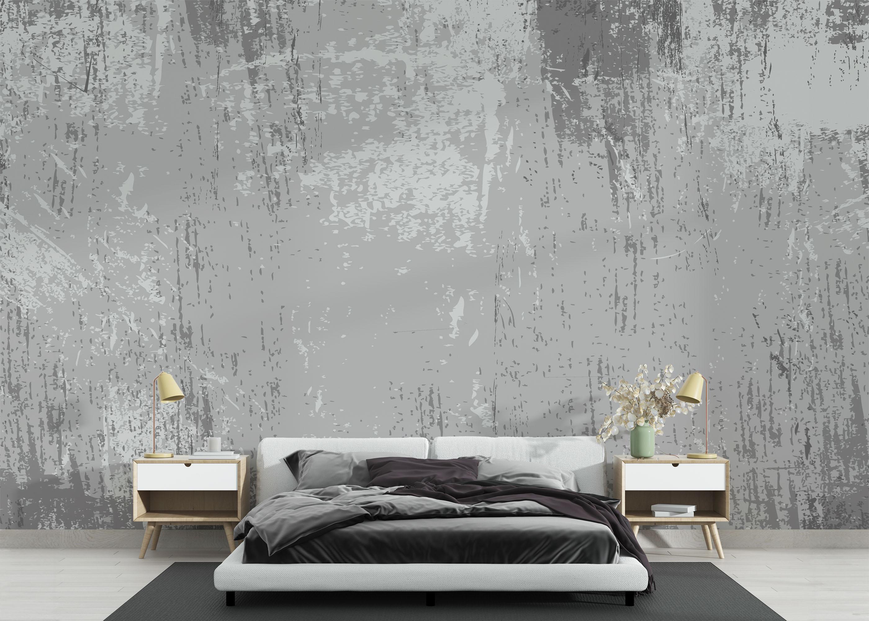 Fototapete Grey Lines Concrete mockup 3