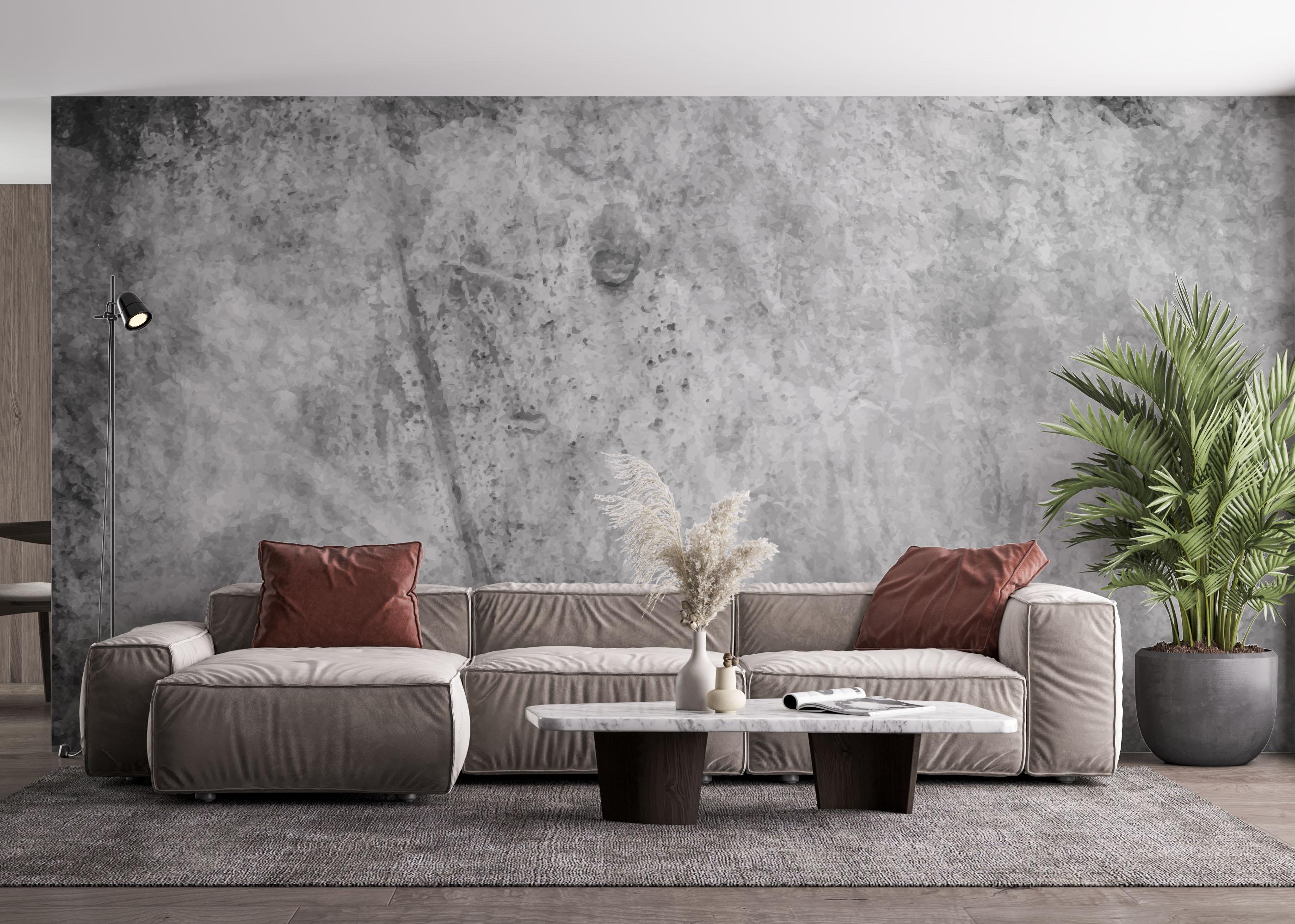 Fototapete Concrete Dark Shadow mockup 4