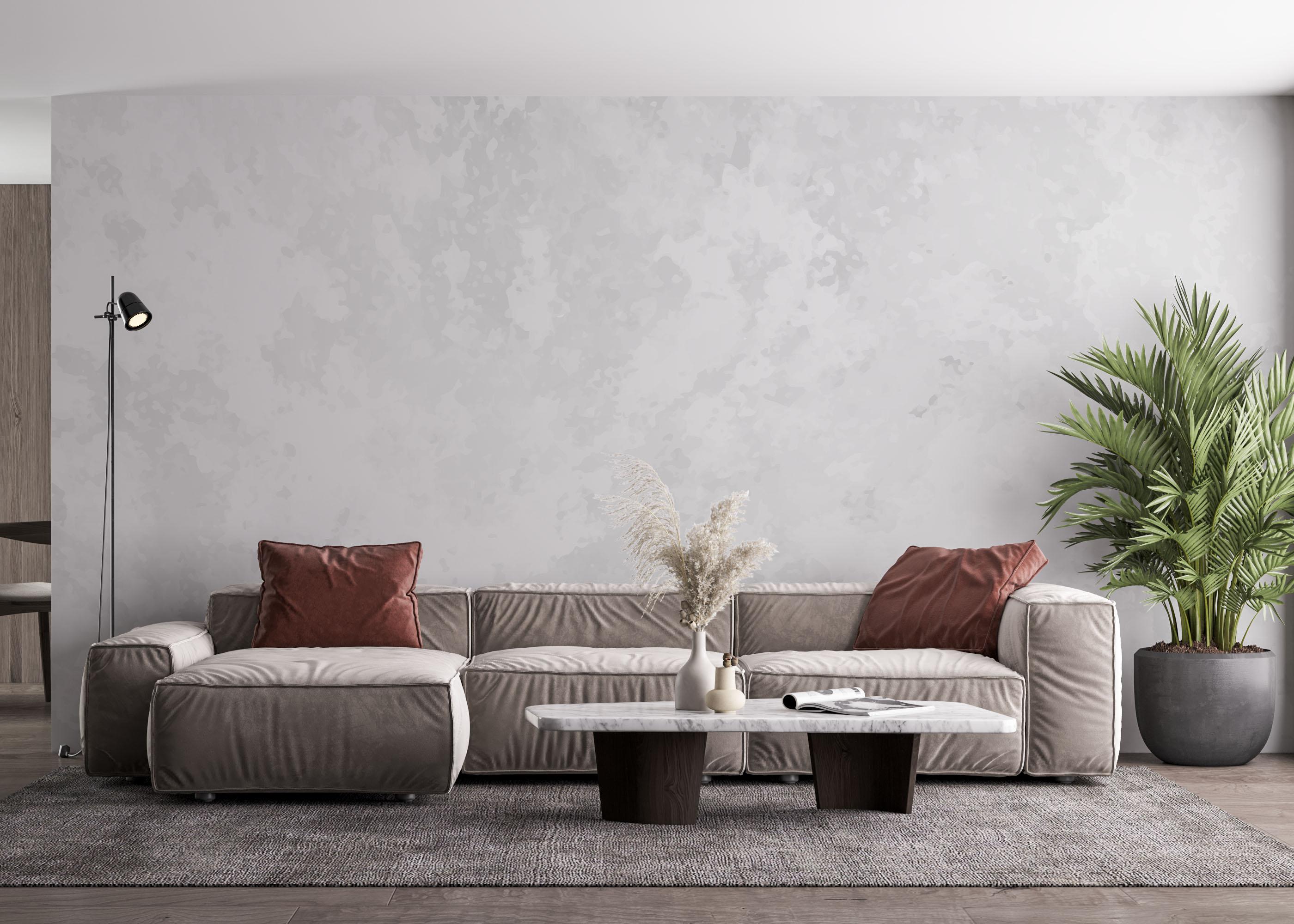 Fototapete Concrete Light Grey mockup 4