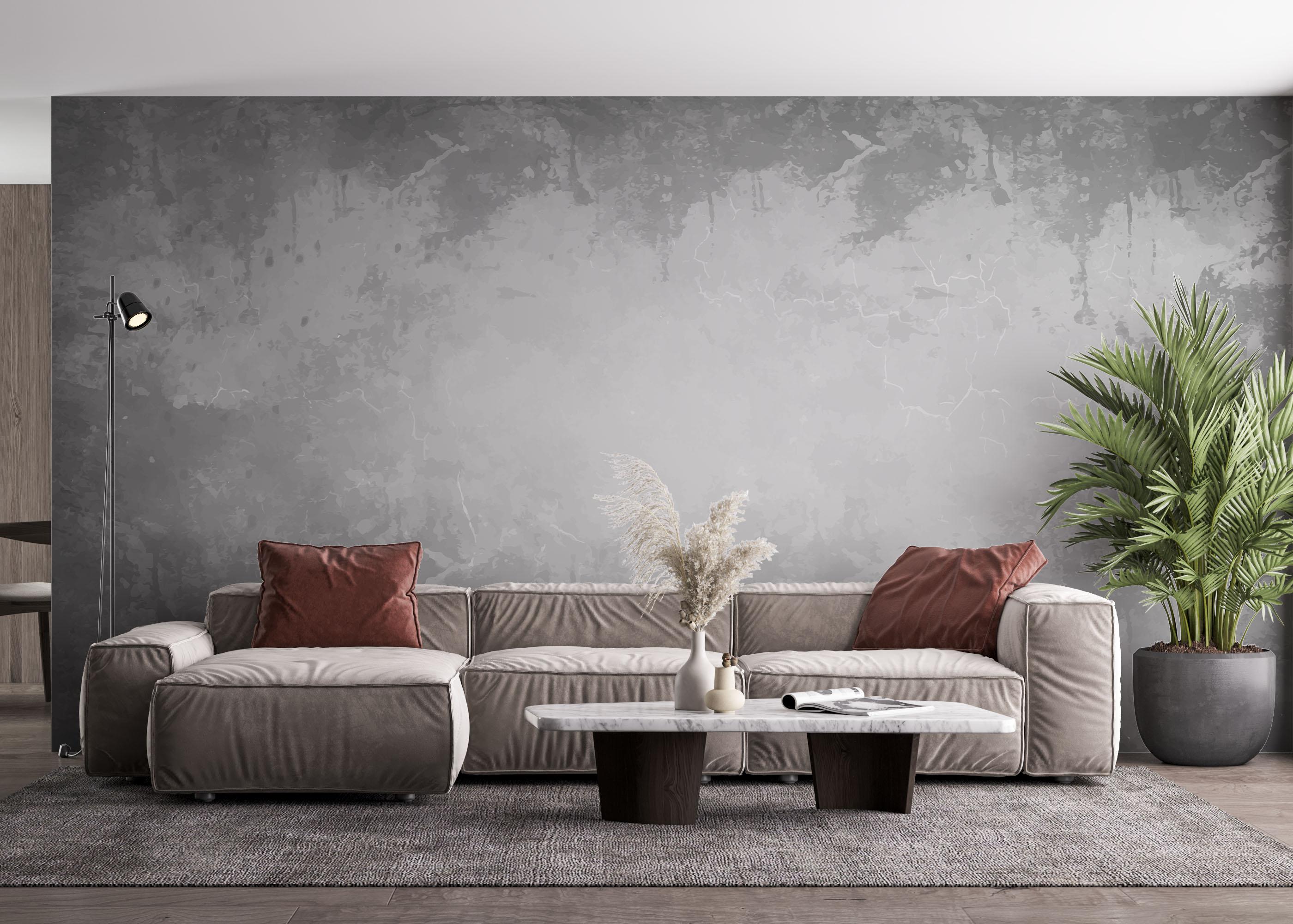 Fototapete Concrete Light Wall mockup 4