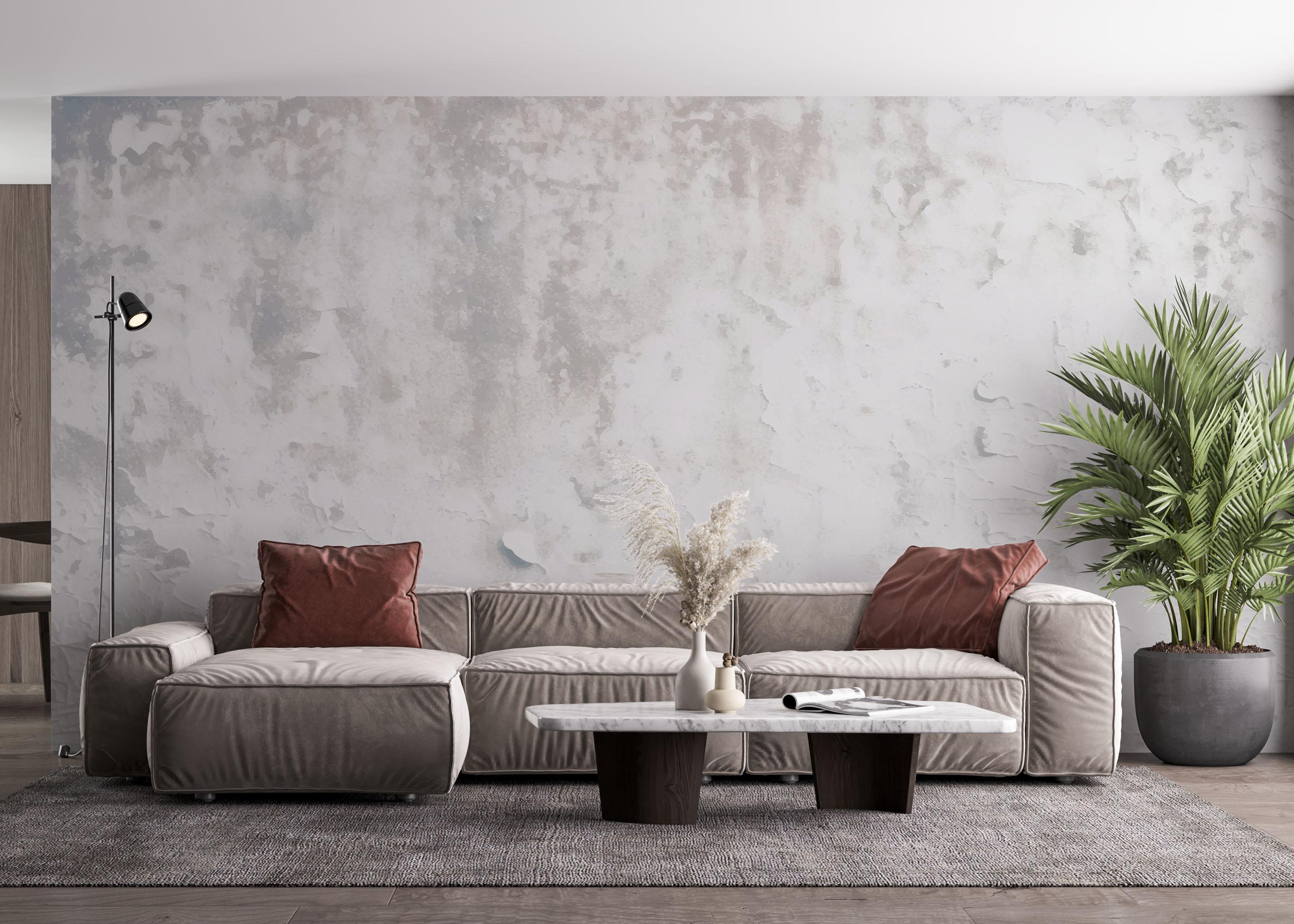 Fototapete Light Blue Concrete mockup 4