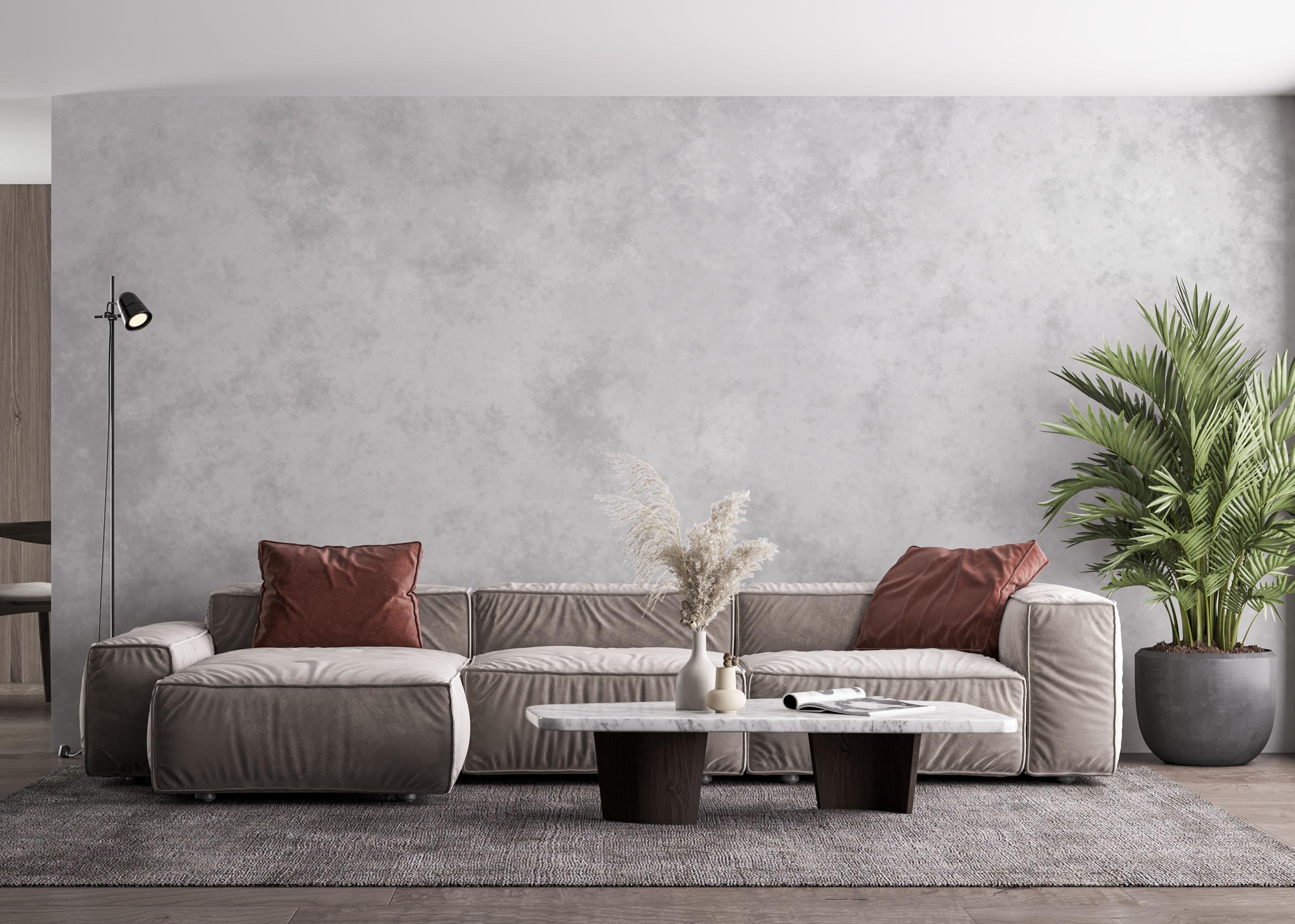 Fototapete Light Grey Paper Concrete mockup 4