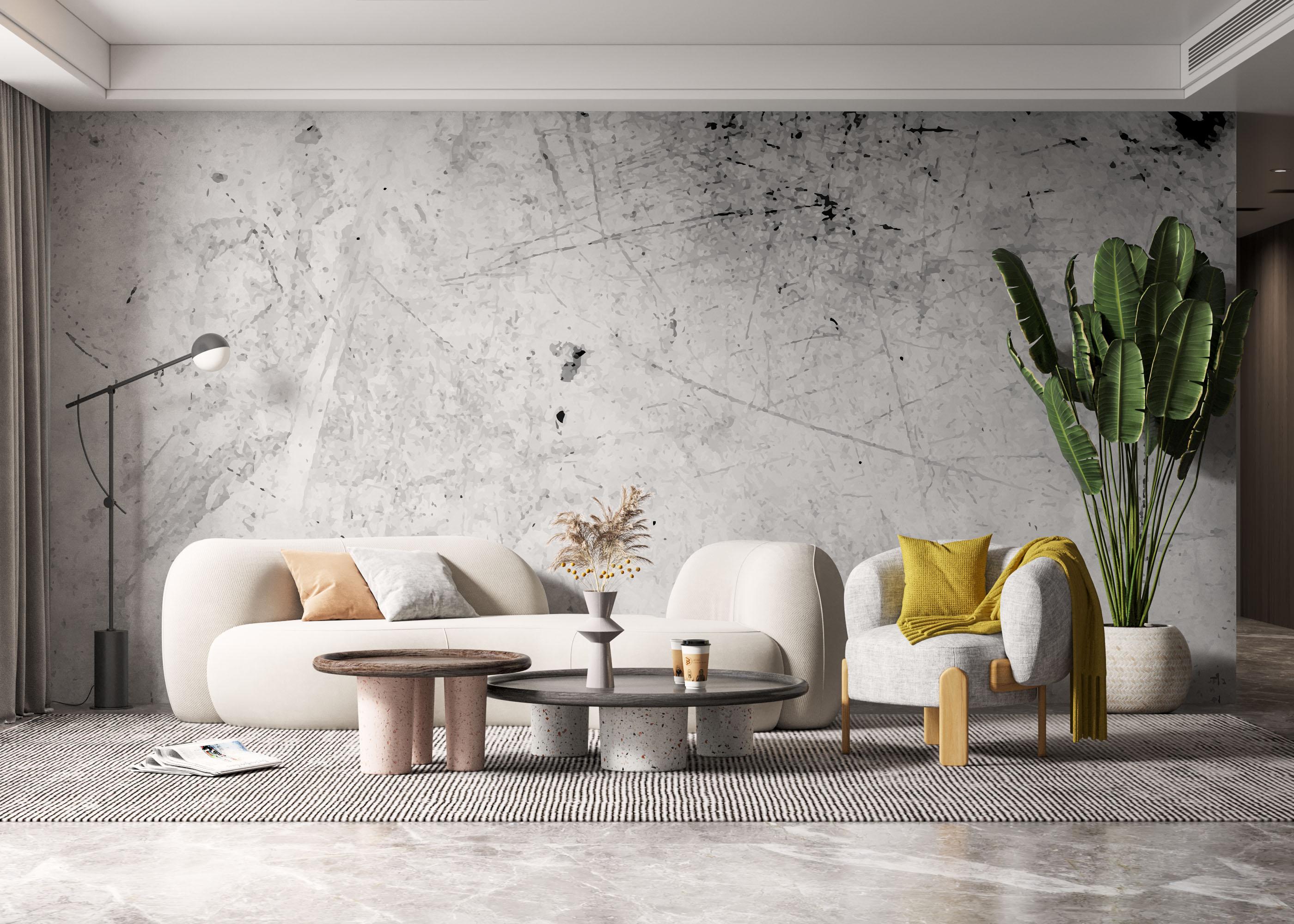 Fototapete Black Paint Concrete mockup 6