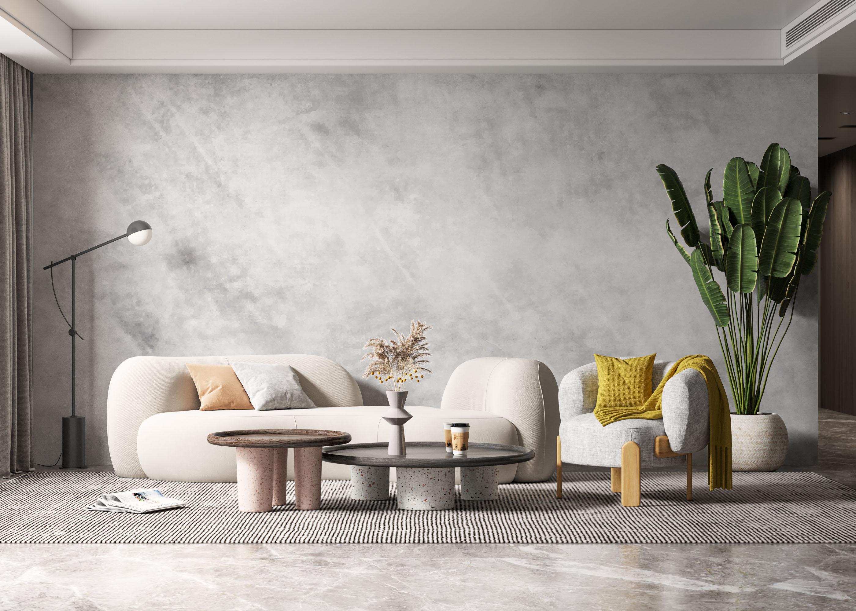 Fototapete Concrete Grey Wall mockup 6