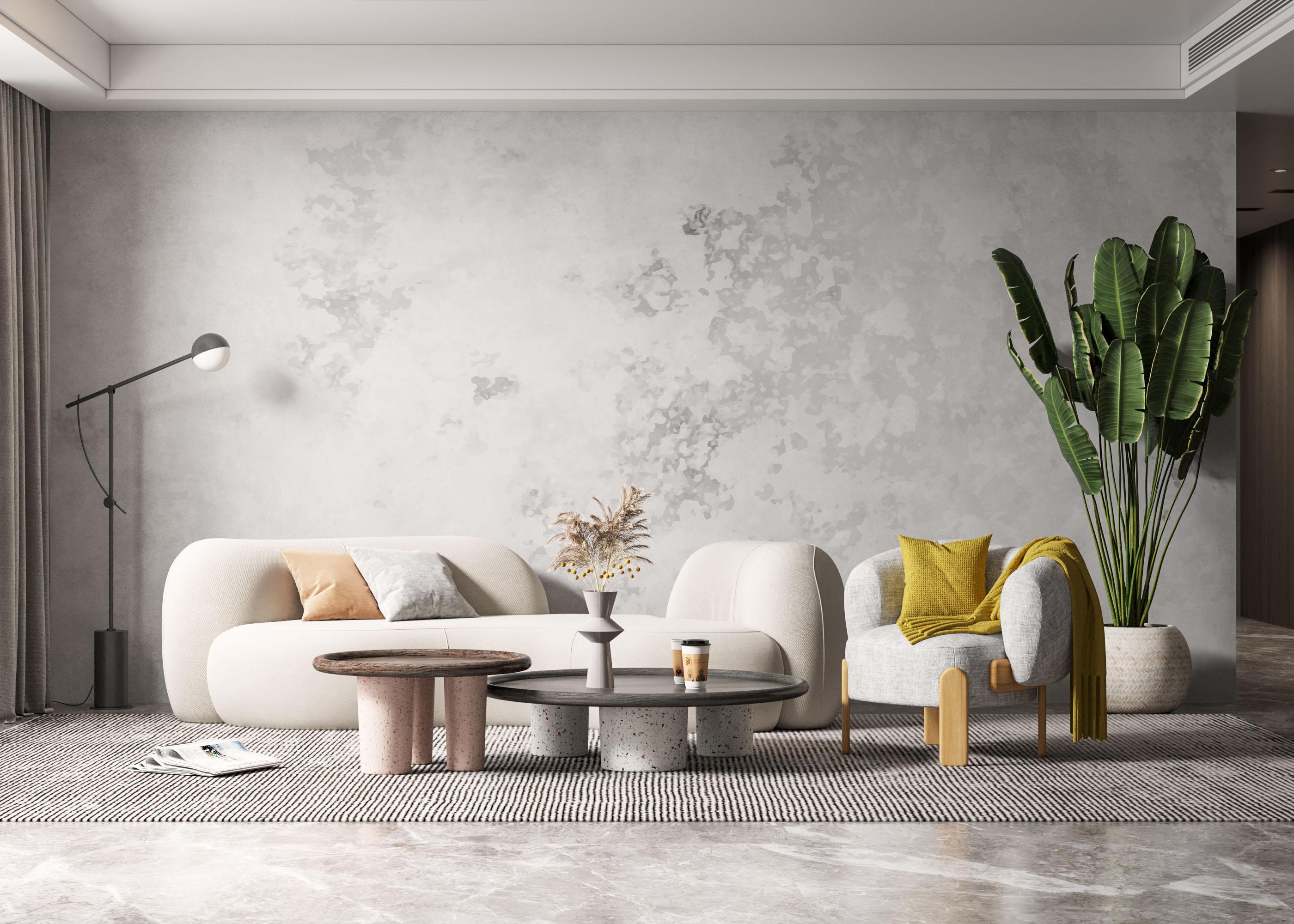 Fototapete Concrete Textured Wall mockup 6