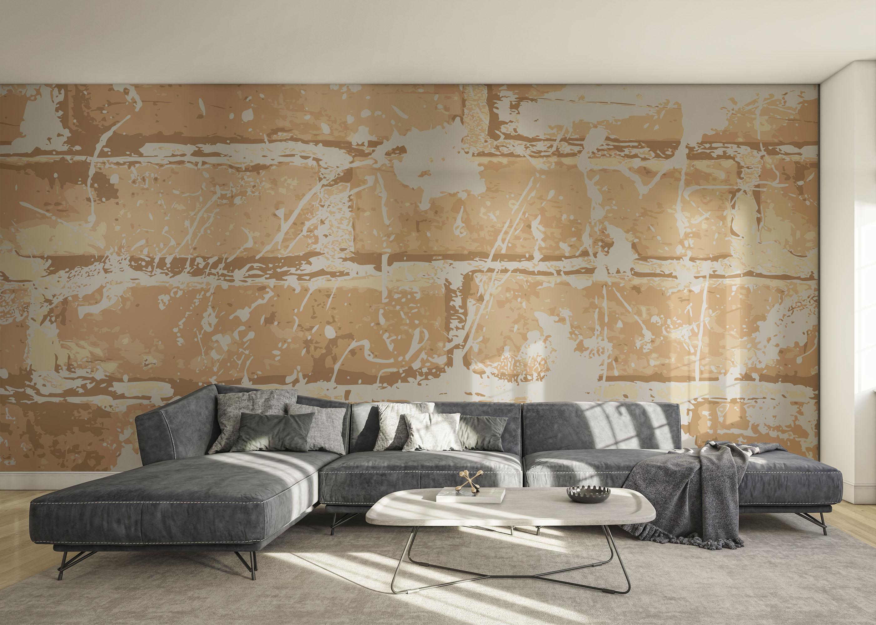 Fototapete Brick Cream Art mockup 0