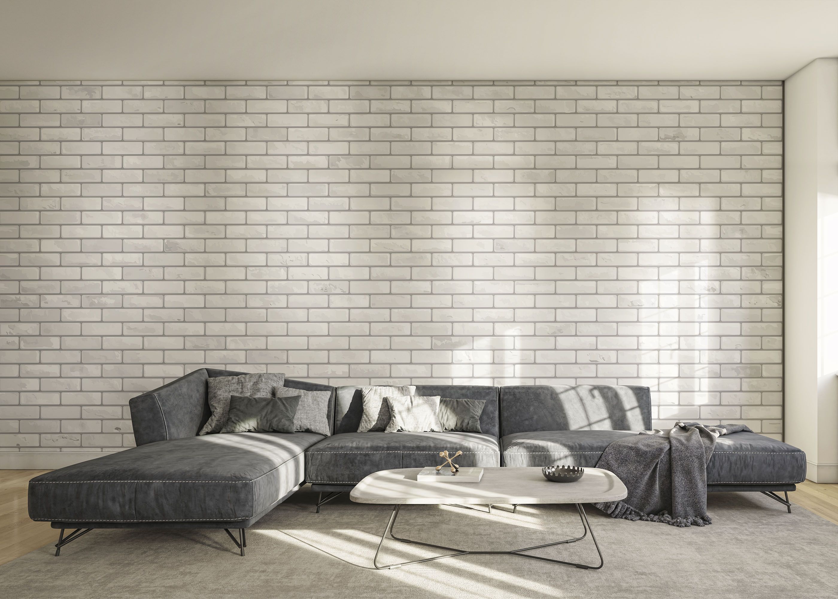 Grey Brick Wall mockup 0
