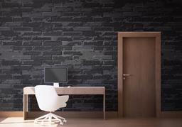 Black Grey Brick Wall mockup 1