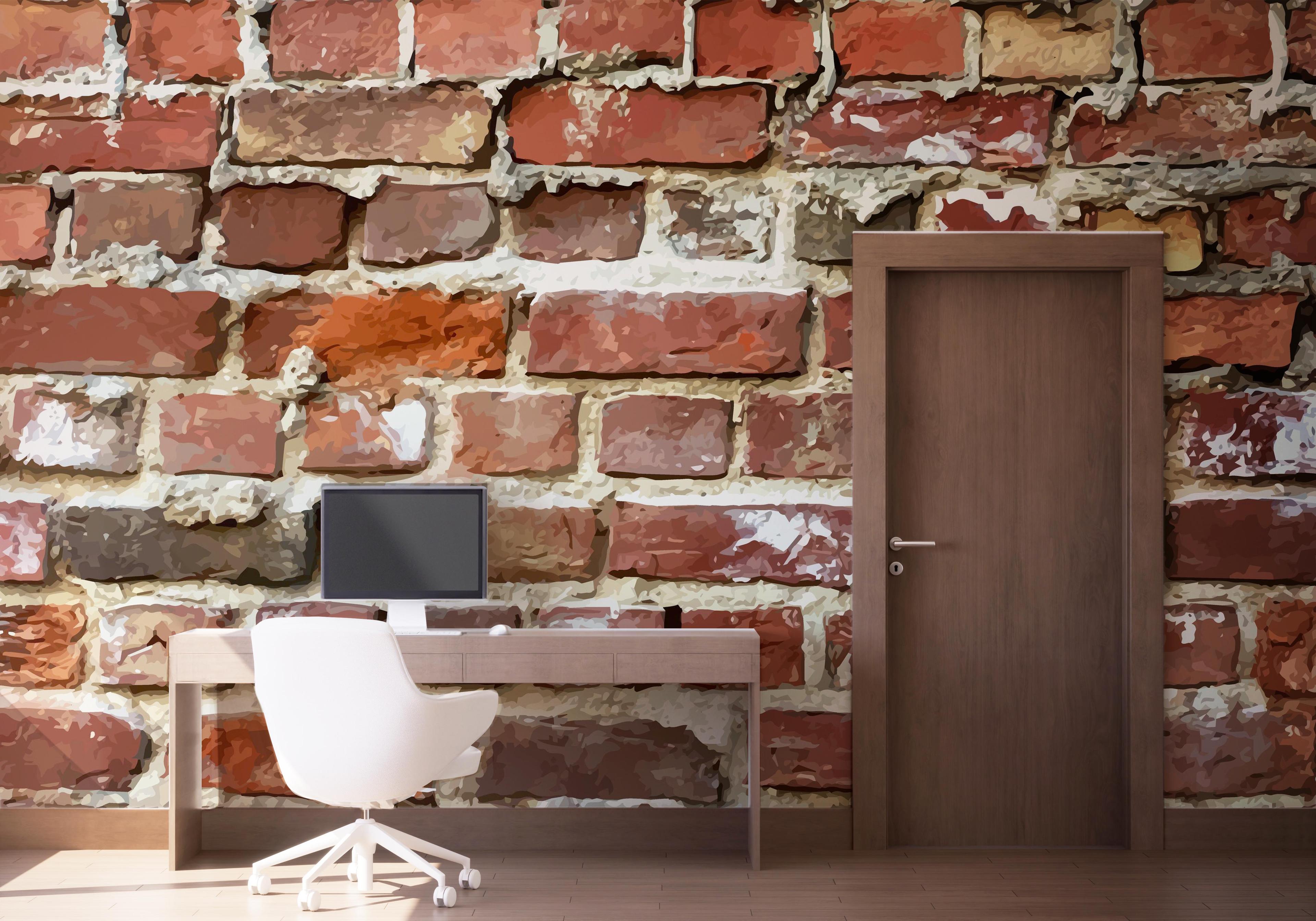 Fototapete Cool Realistic Brick mockup 1