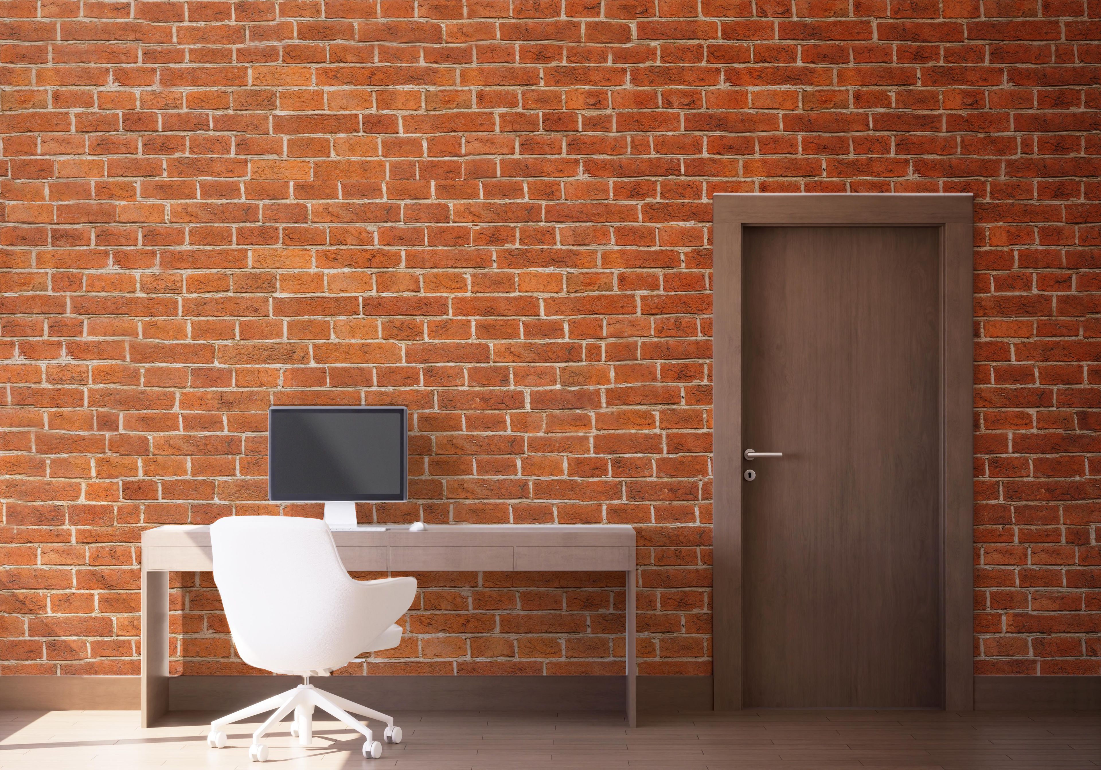 Orange Brick Wall mockup 1