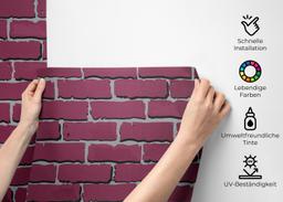 Burgundy Color Brick mockup 2