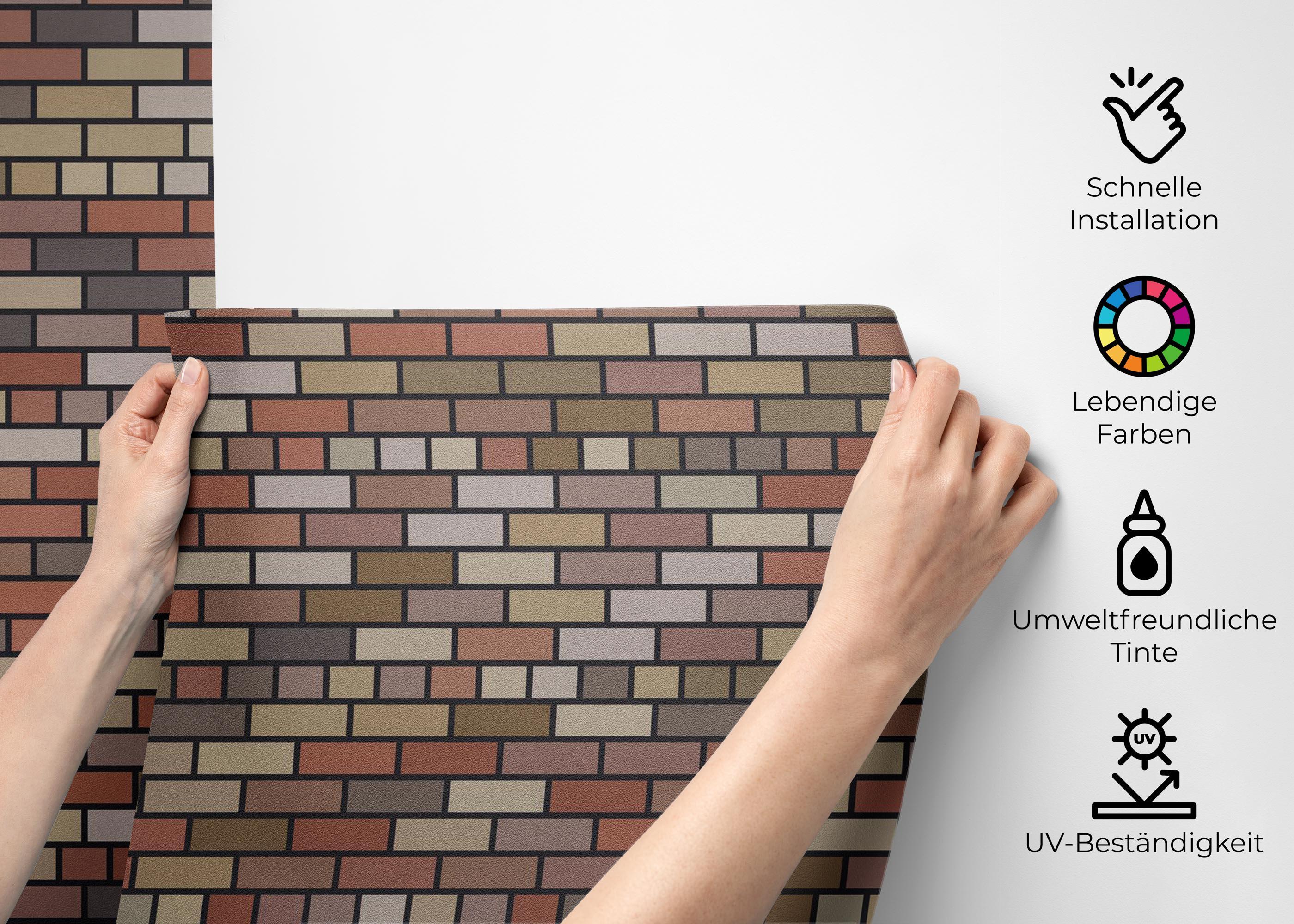Fototapete Small Brown Brick mockup 2