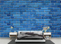 Blue Color Brick mockup 3