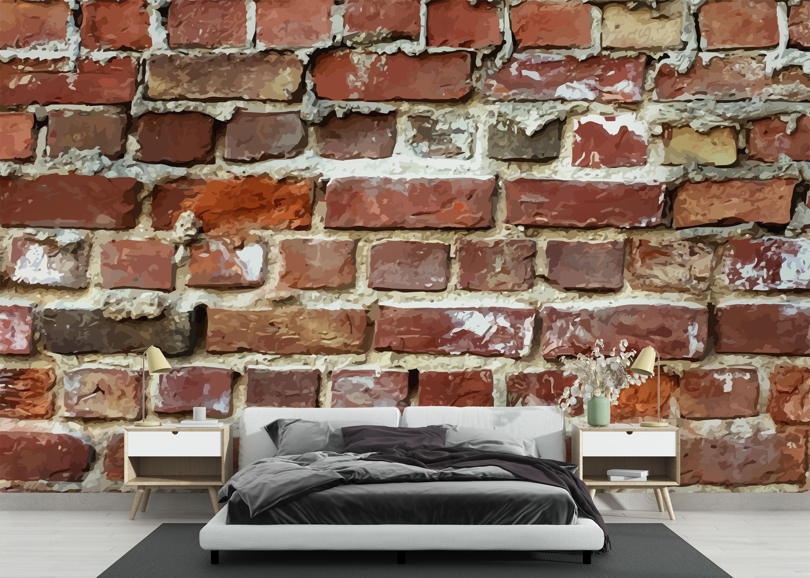 Fototapete Cool Realistic Brick mockup 3