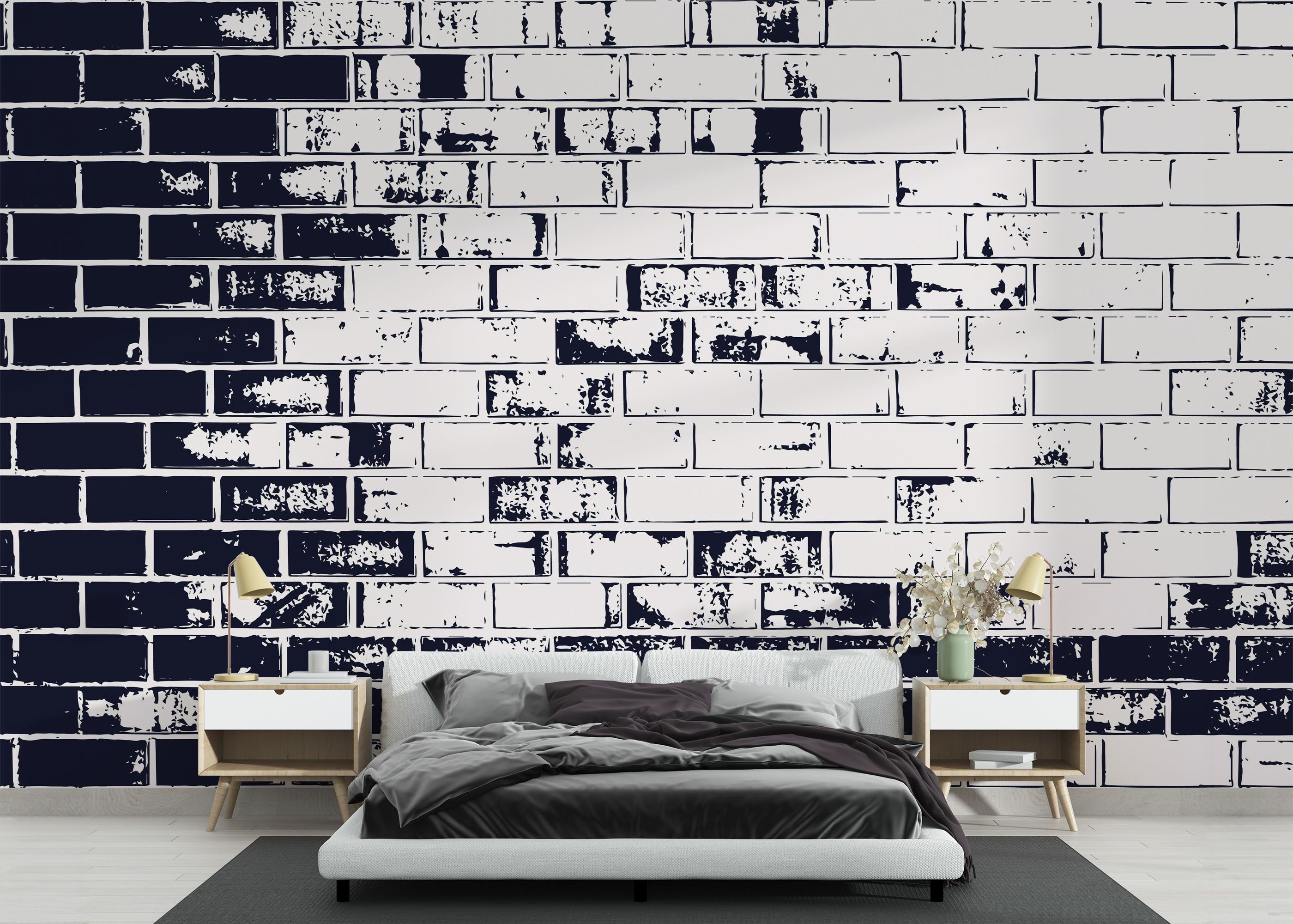 Dark Blue Brick mockup 3