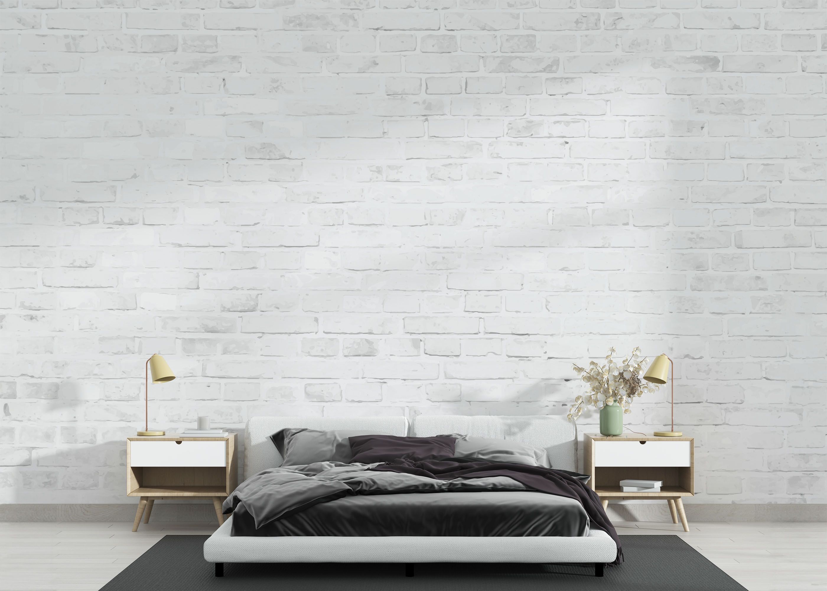 Light White Brick mockup 3