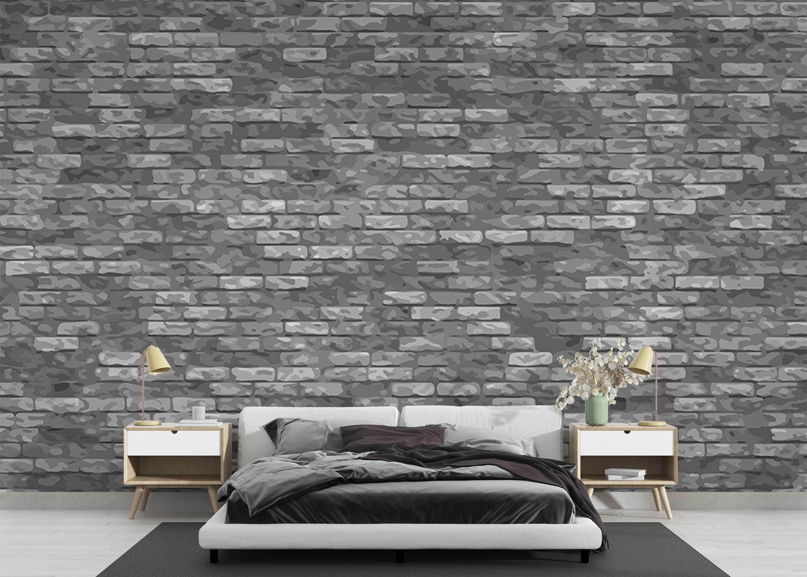 Small Dark Grey Brick mockup 3