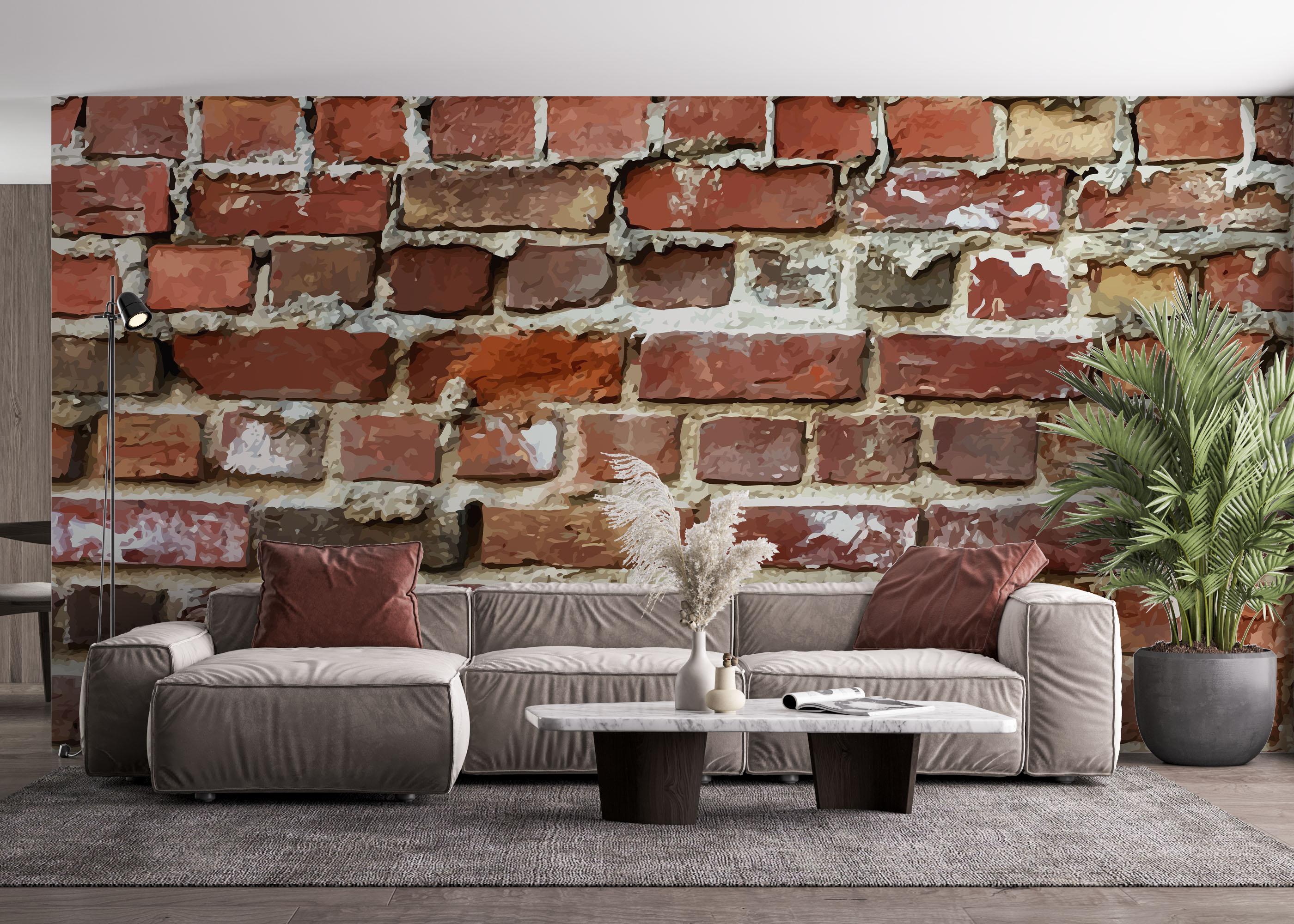 Fototapete Cool Realistic Brick mockup 4