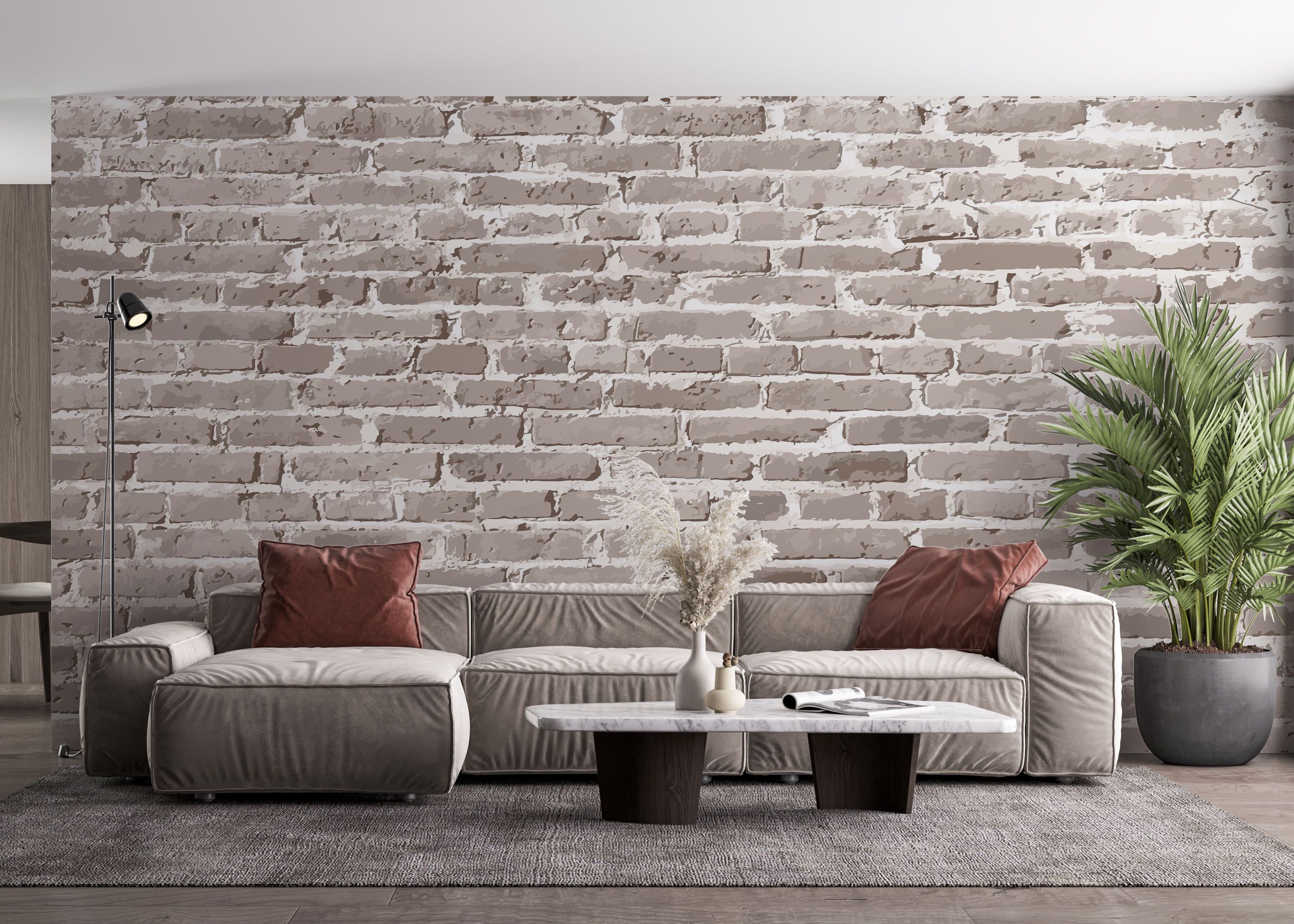 Cream Long Brick mockup 4