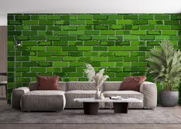 Green Color Brick mockup 4