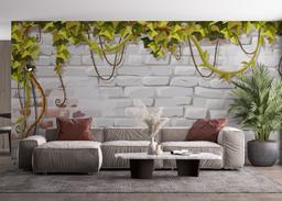 Leaves White Brick mockup 4