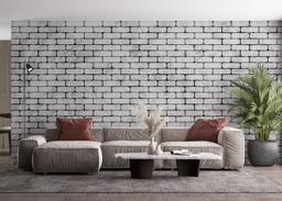 Light Brick Grey Wall mockup 4