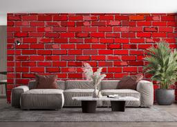 Red Color Brick mockup 4