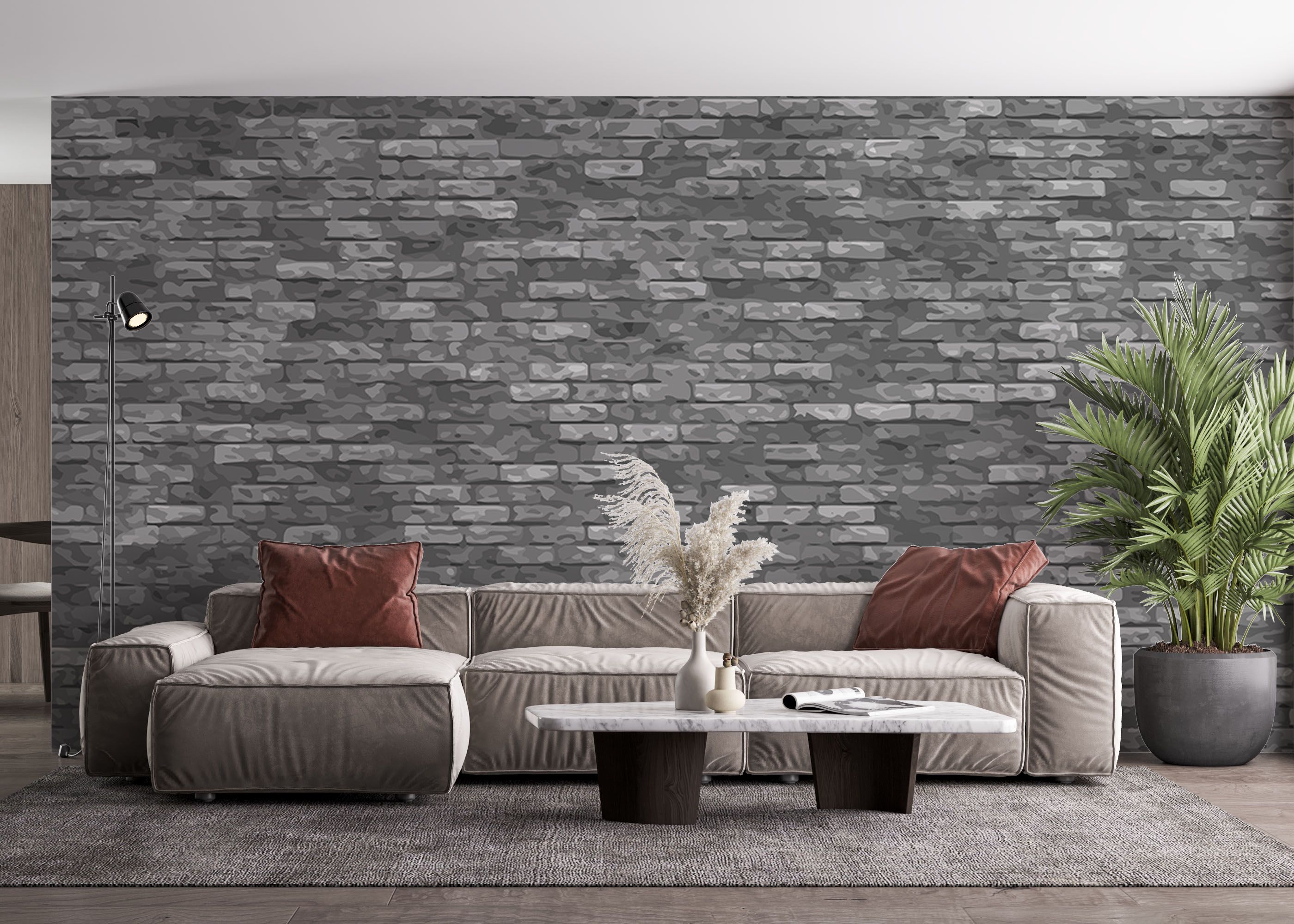 Small Dark Grey Brick mockup 4