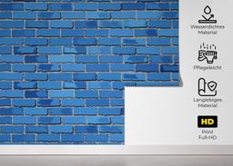 Blue Color Brick mockup 5